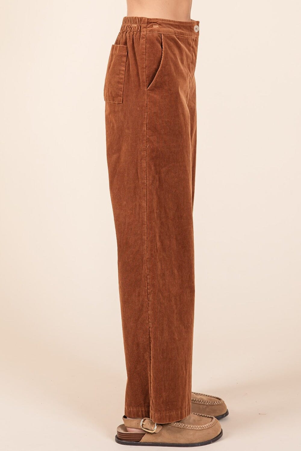 Mittoshop Corduroy Back Elastic Waist Pants、mySite、camillekostekn