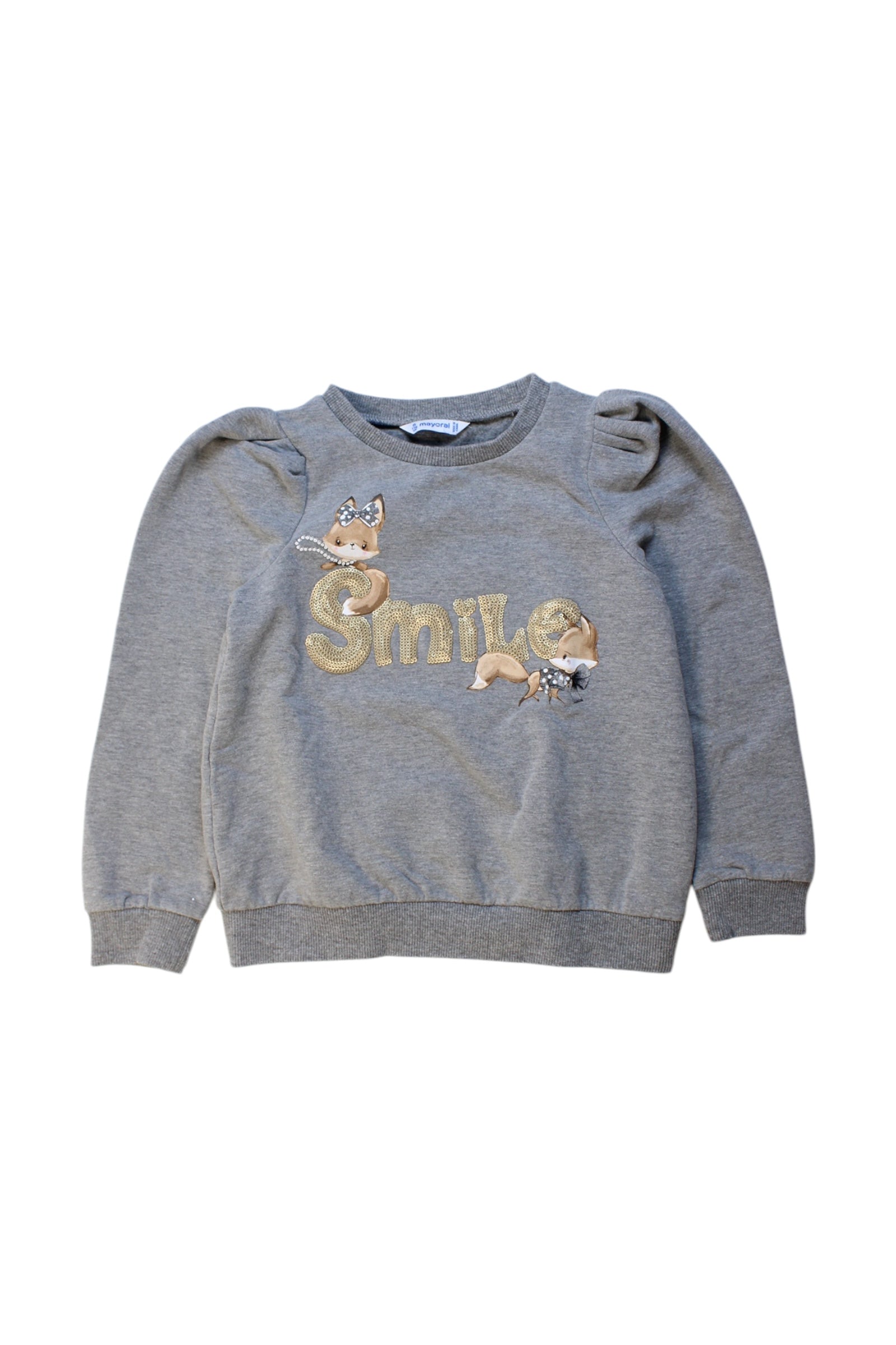 Mayoral Smile Crewneck Sweatshirt - Size 6T、mySite、g9winljtr