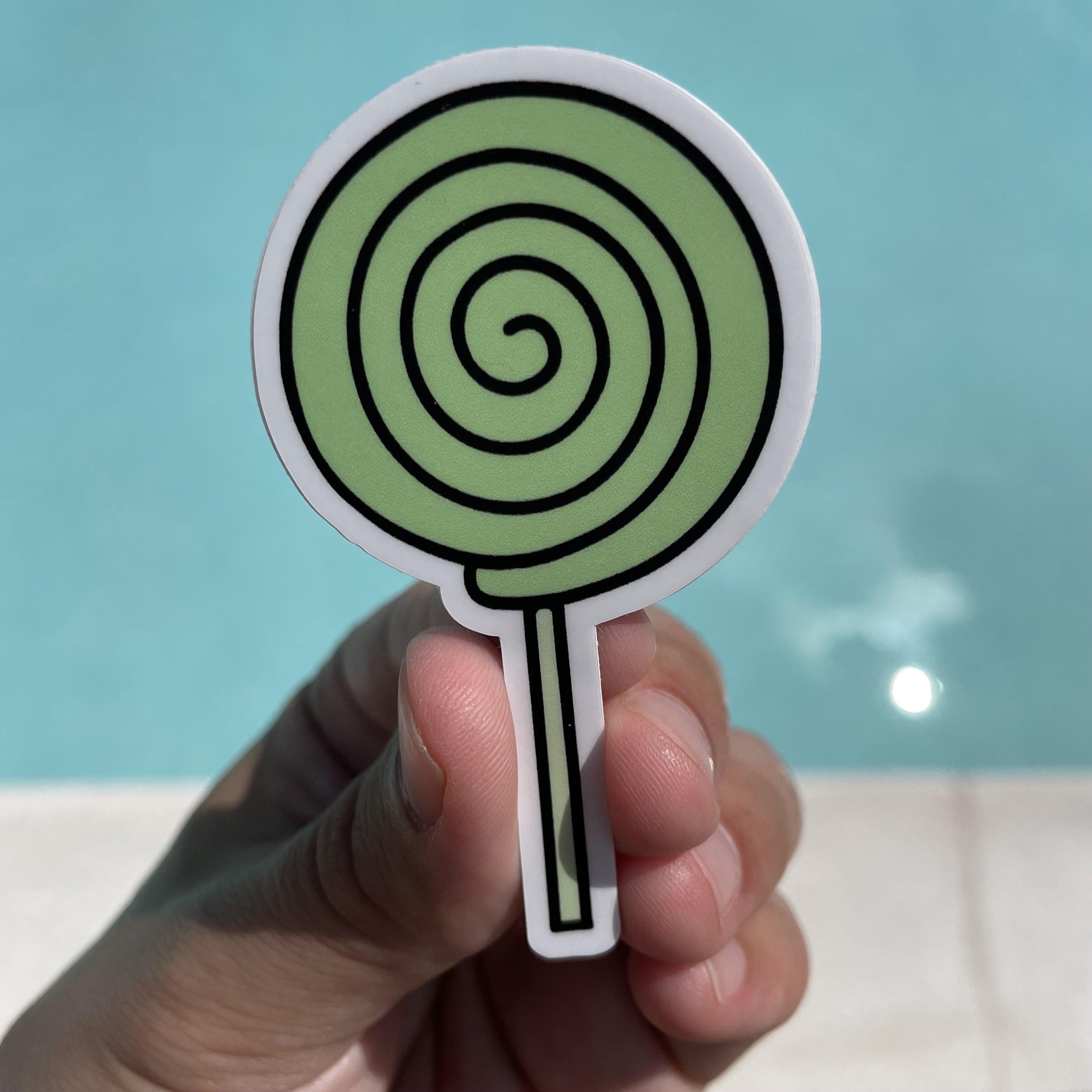 Green Spiral Sucker Aesthetic Sticker、mySite、elrpsem3k