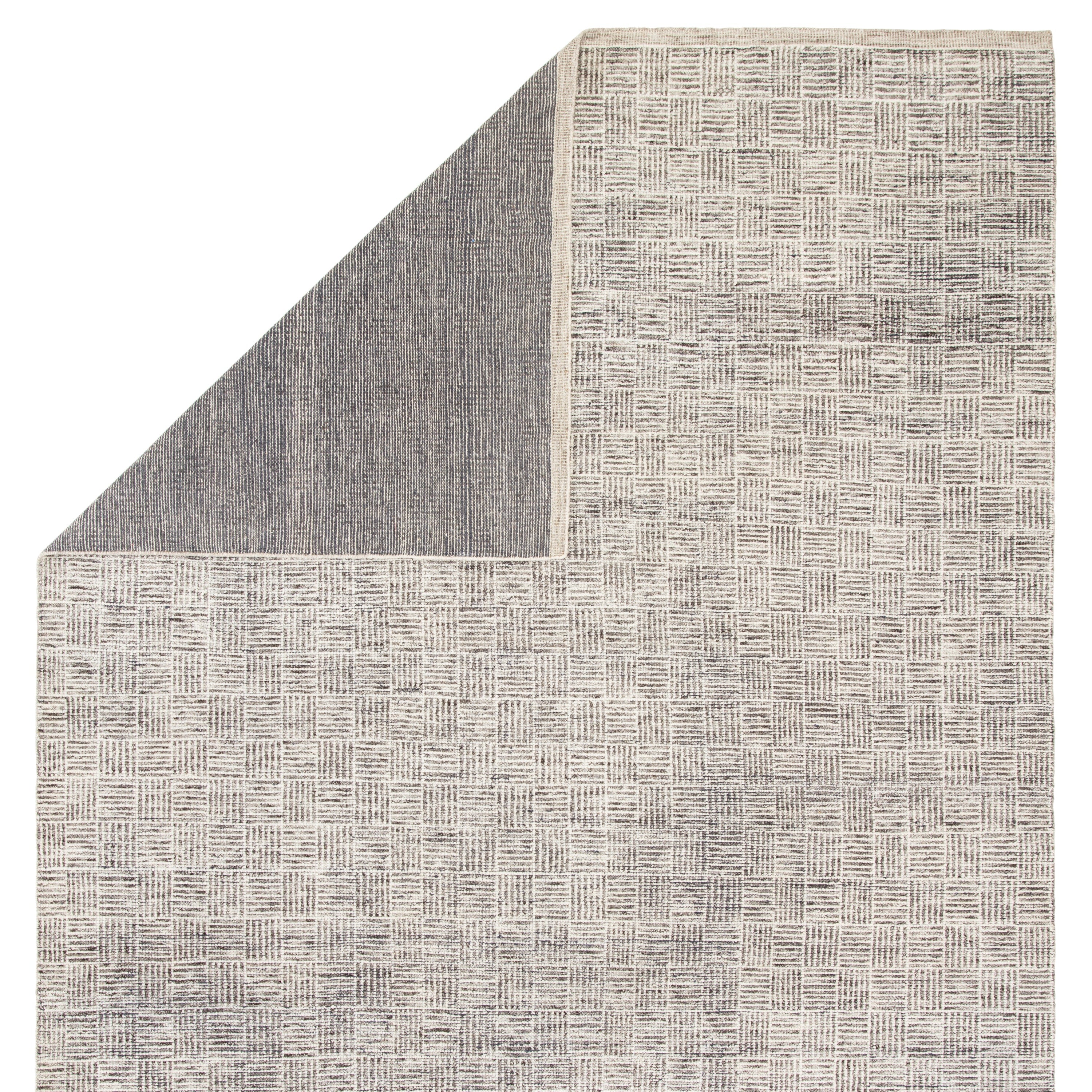 Mugler Hand-Knotted Geometric Ivory Black Area Rug、mySite、gigharbornorthrealestate