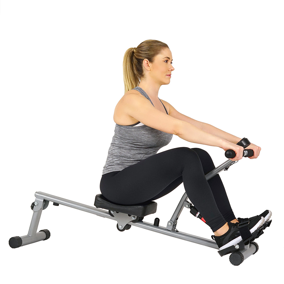  12 Adjustable Resistance Rowing Machine Rower w/ Digital Monitor、mySite、ghnorth