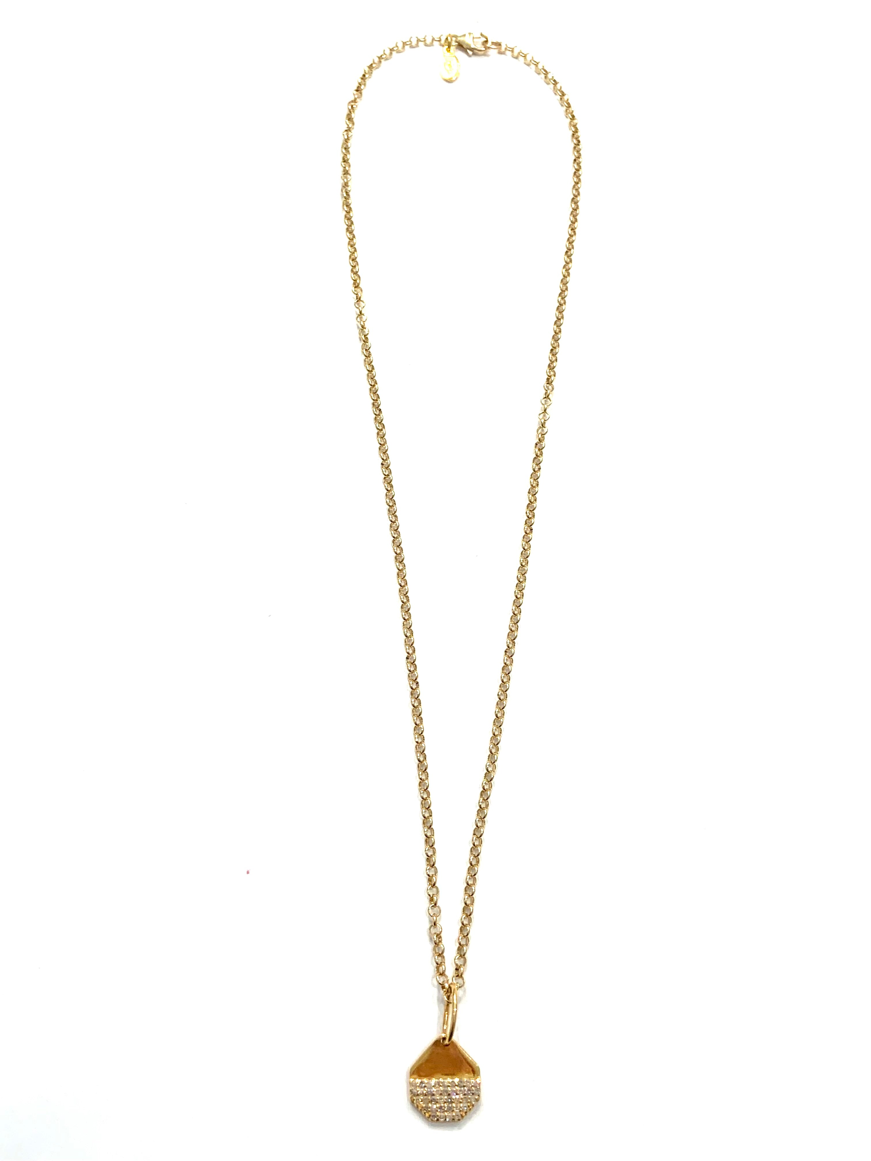 Erin Steele Jewelry Diamond Charm Necklace, Available in 2 colors、mySite、noshort