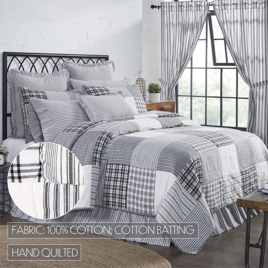 Sawyer Mill Black Patchwork Farmhouse Quilts、mySite、g9winljtr