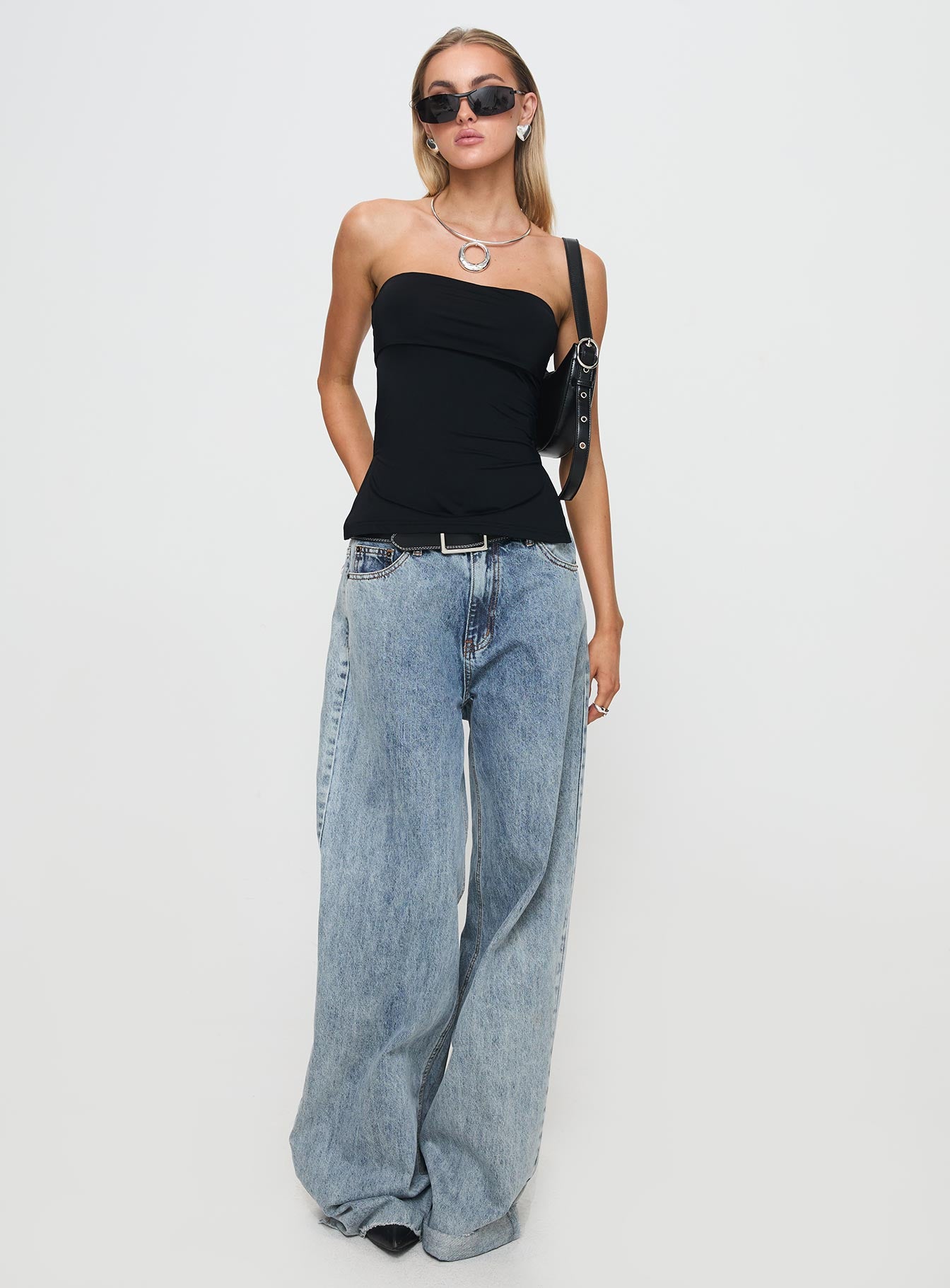 Strutter Strapless Top Black、mySite、solidvoid