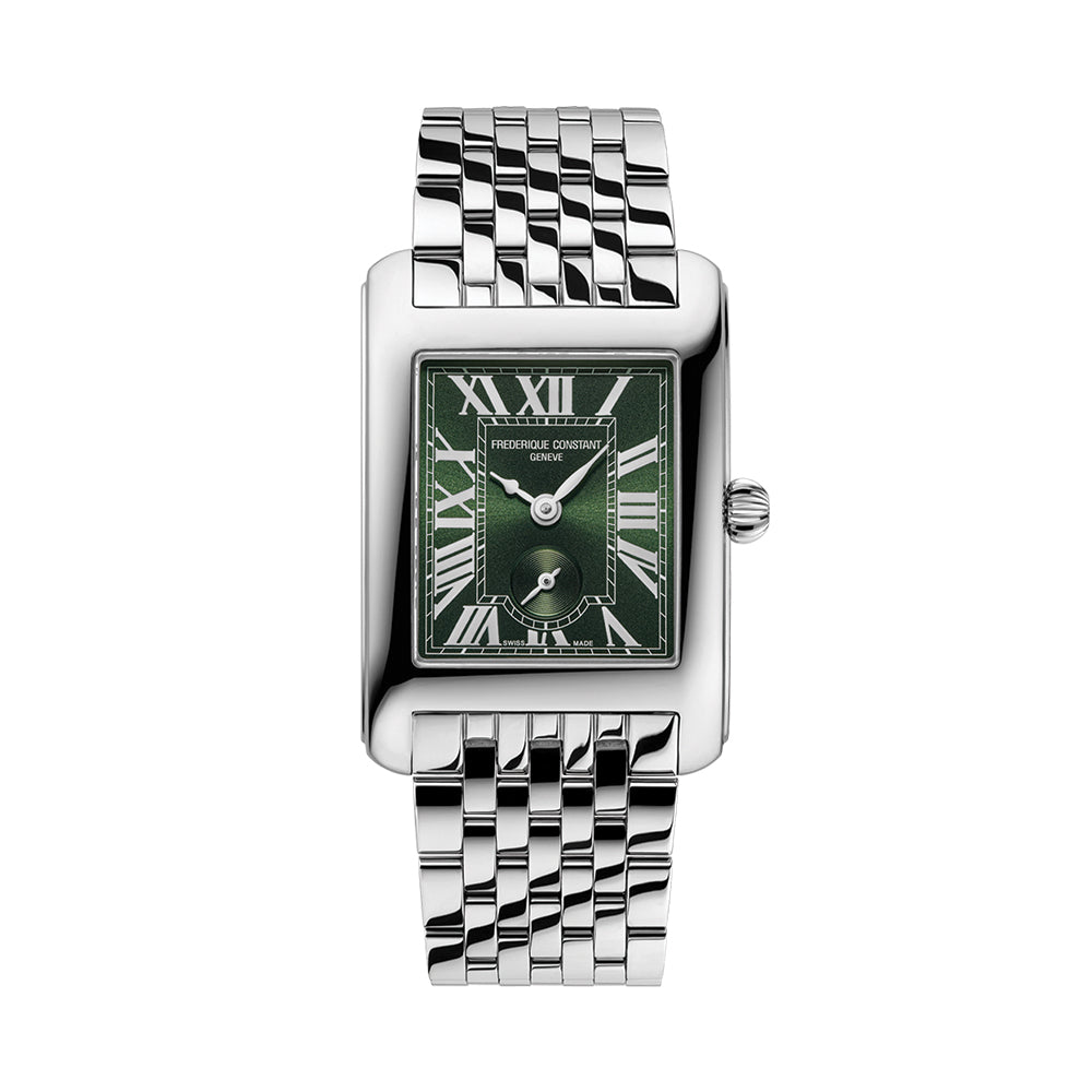  Classics Carrée Small Seconds 36x25mm - Green on Bracelet