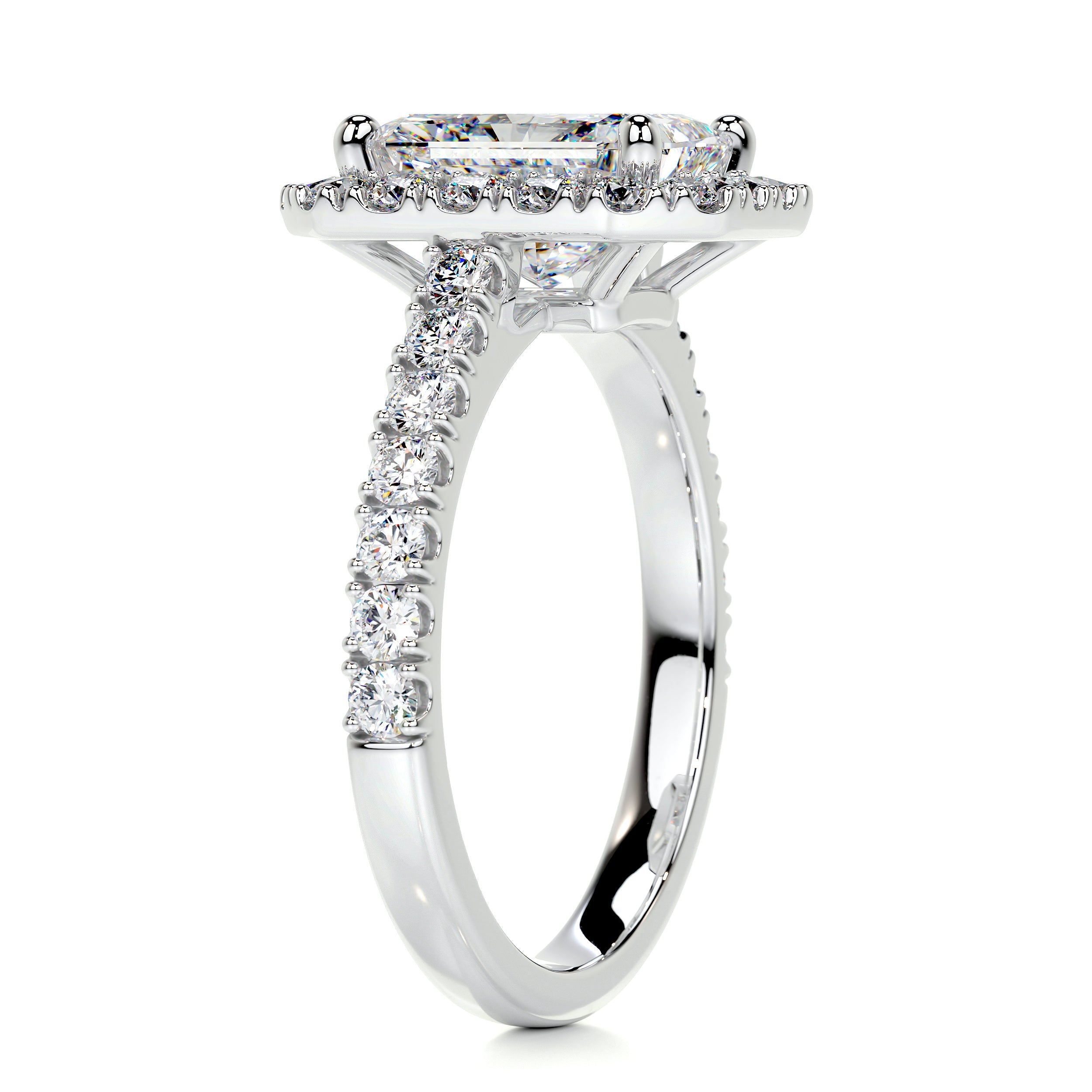 Andrea Moissanite & Diamond Ring -14K White Gold (RTS)、mySite、hinf8tx79