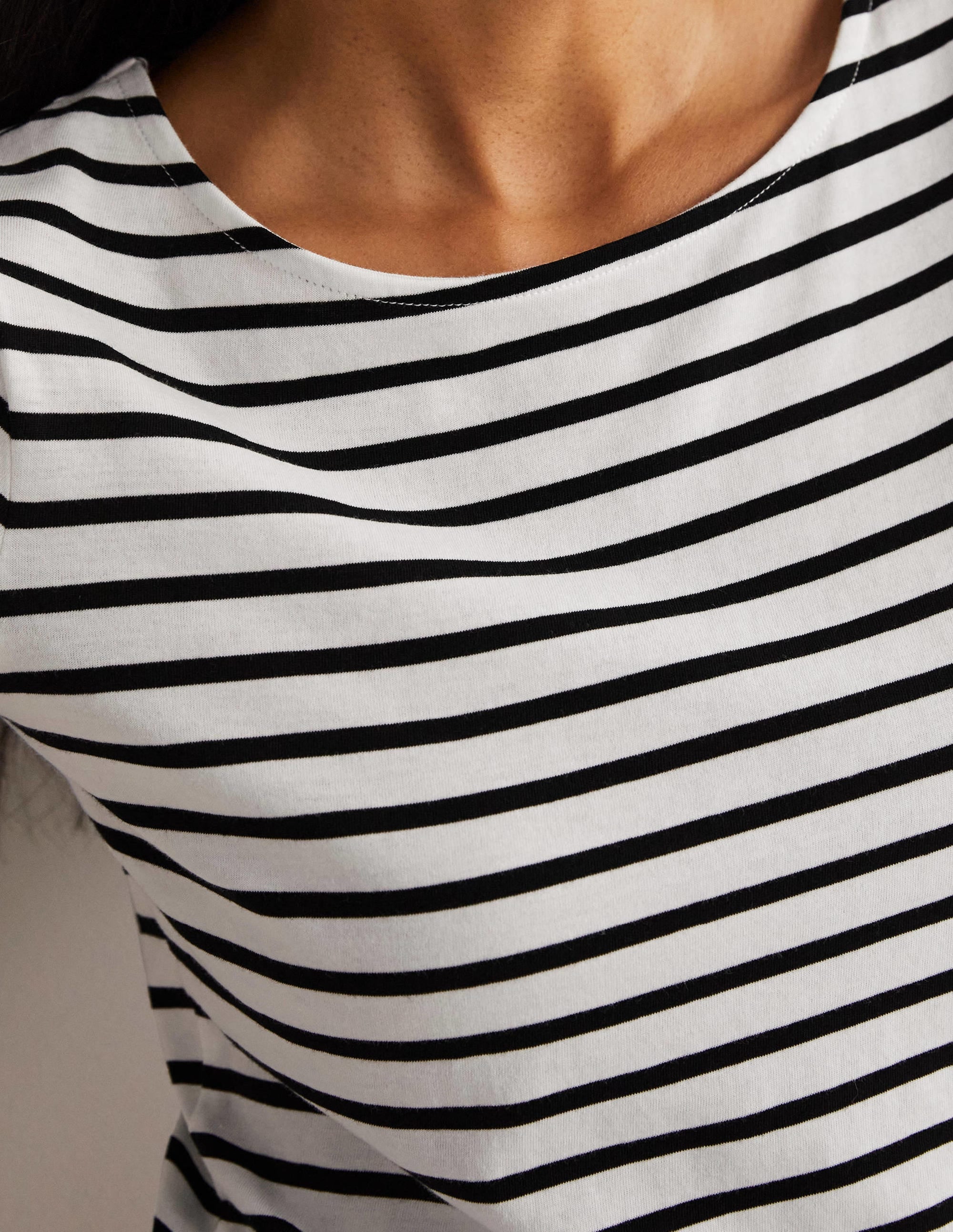  Short Sleeve Breton T-Shirt-Ivory / Black Stripe、mySite、ashleygrahame