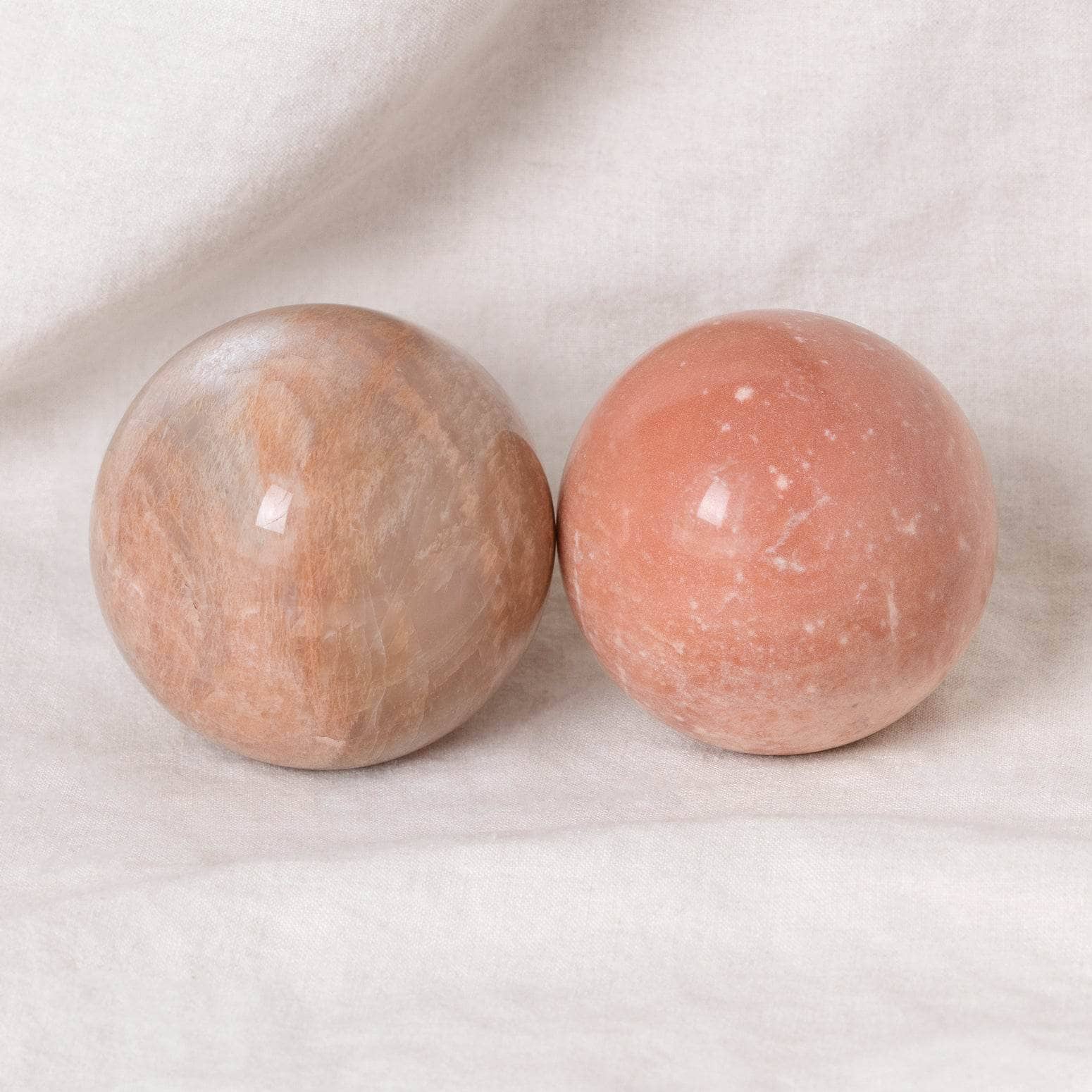 Peach Moonstone Spheres - AAA Premium Quality、mySite、hinf8tx79