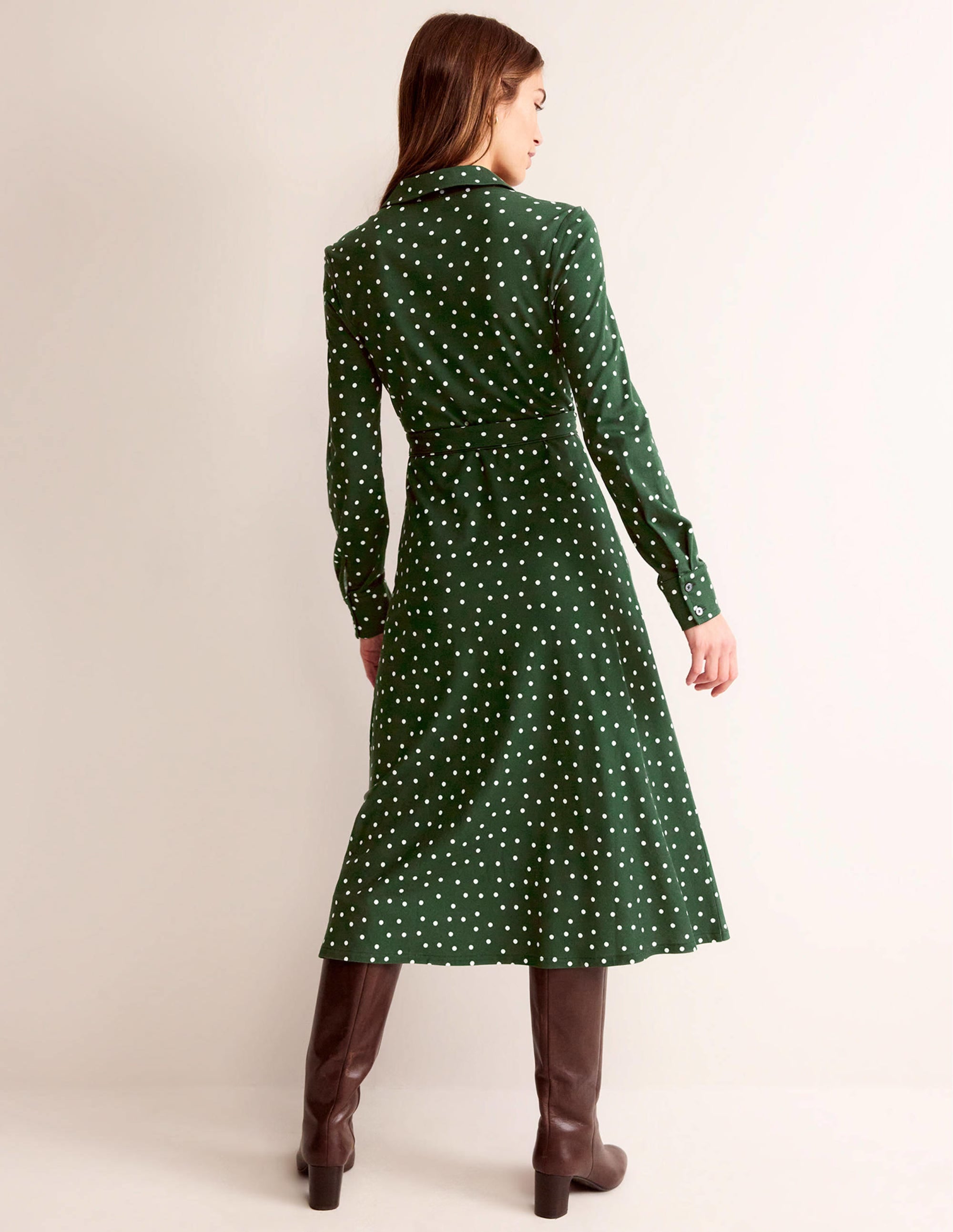  Laura Jersey Midi Shress-Emerald Night, Spaced Dot、mySite、ashleygrahame