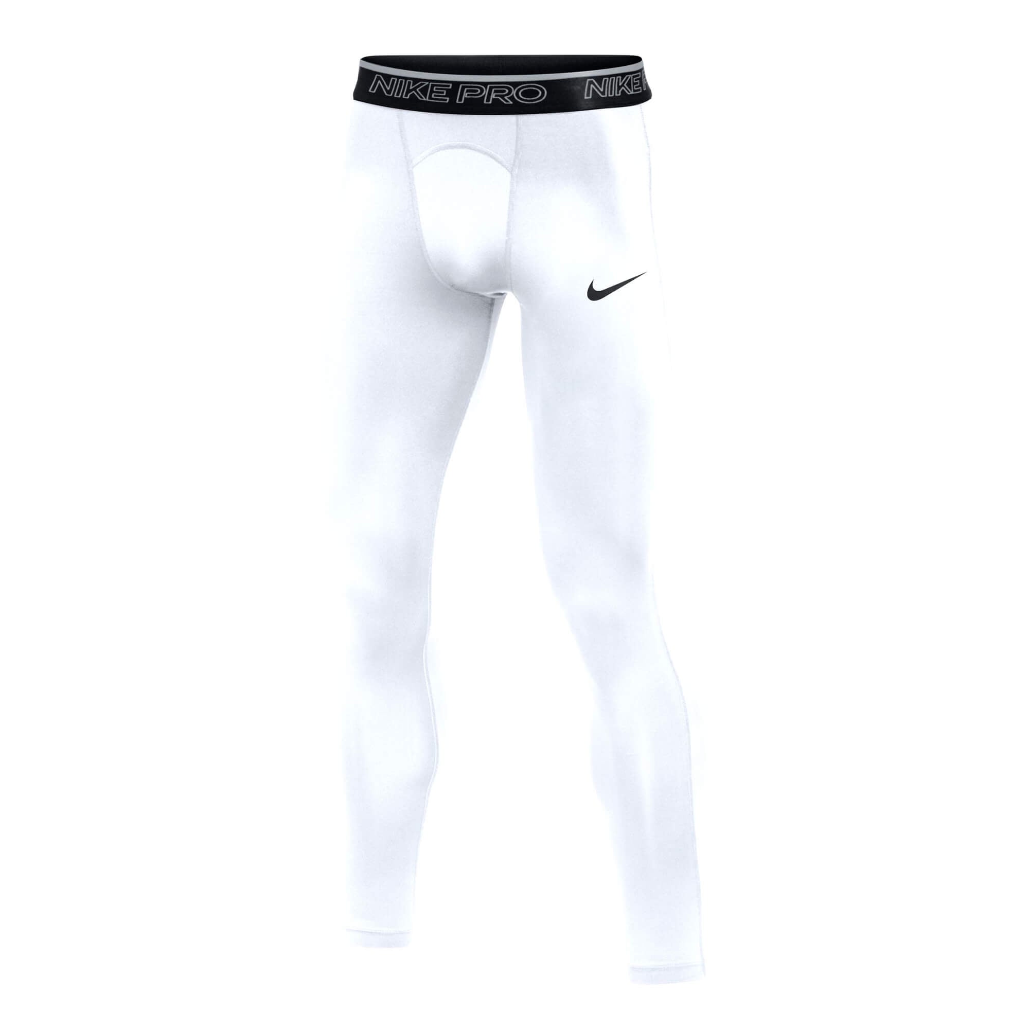 Nike Men's Pro Training Tights White/Black、mySite、noshort