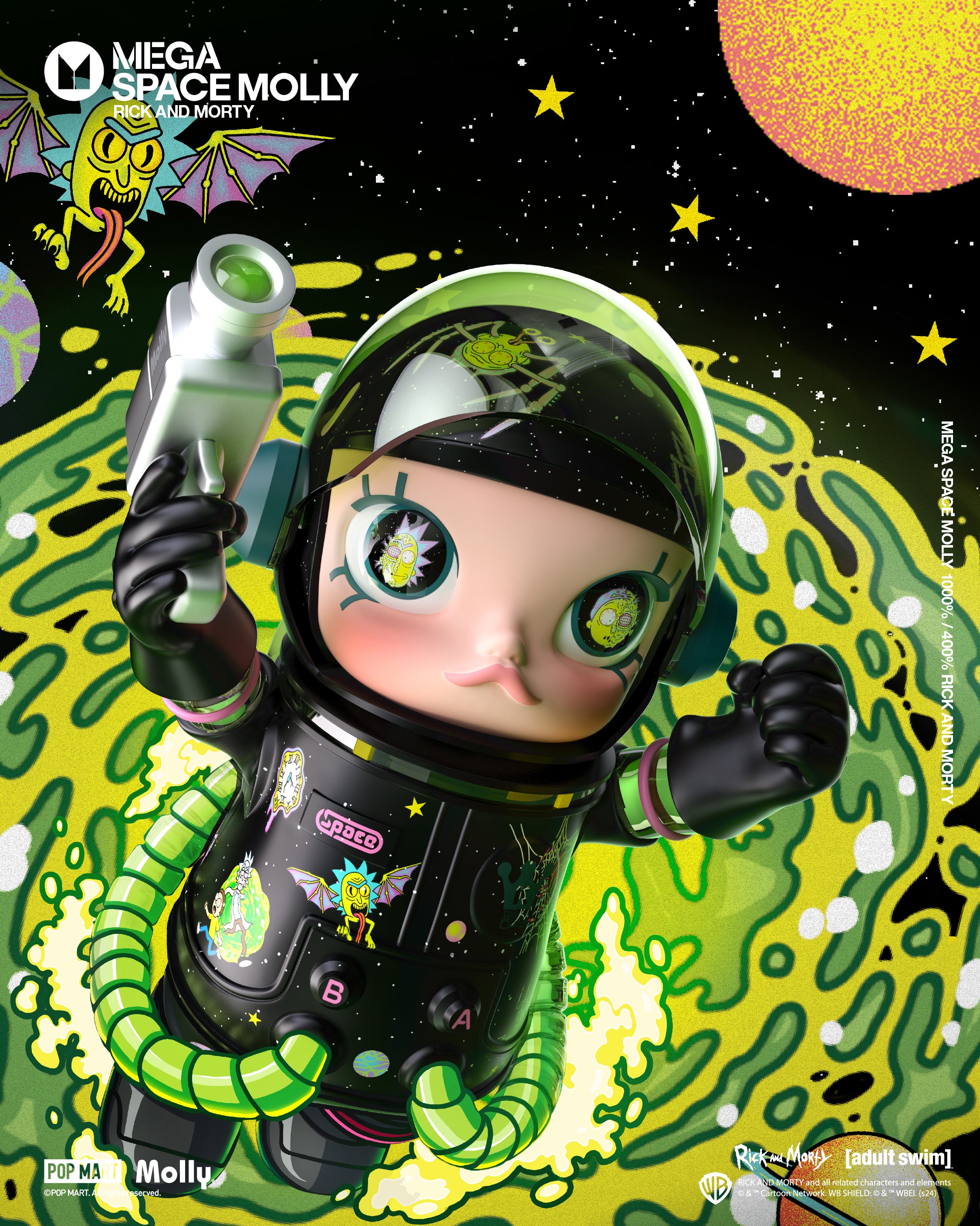  POP MART MEGA SPACE MOLLY 400% Rick and Morty、mySite、greenlandpopulation