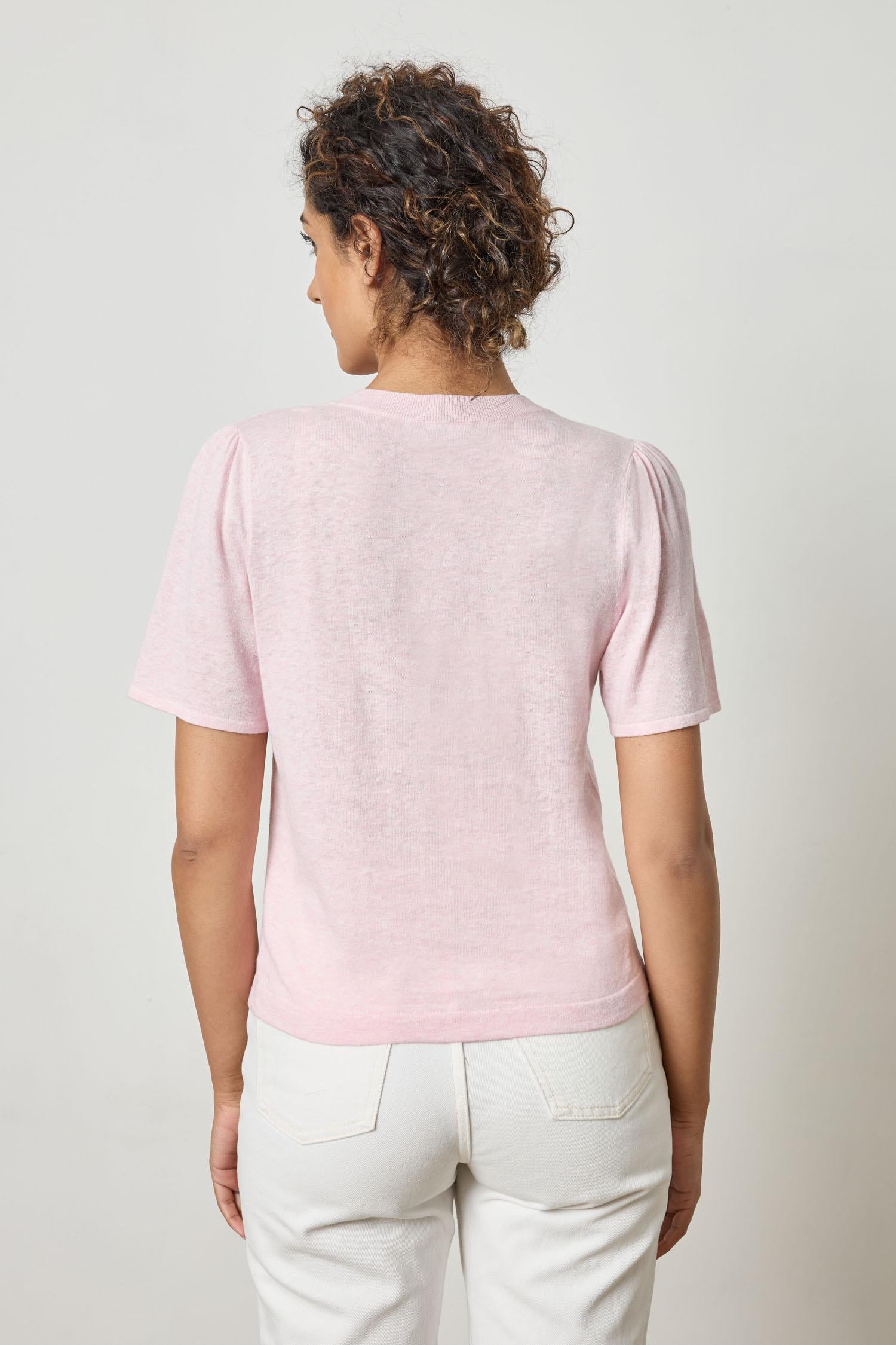 Lilla P Short Sleeve V-Neck Sweater、mySite、noshort