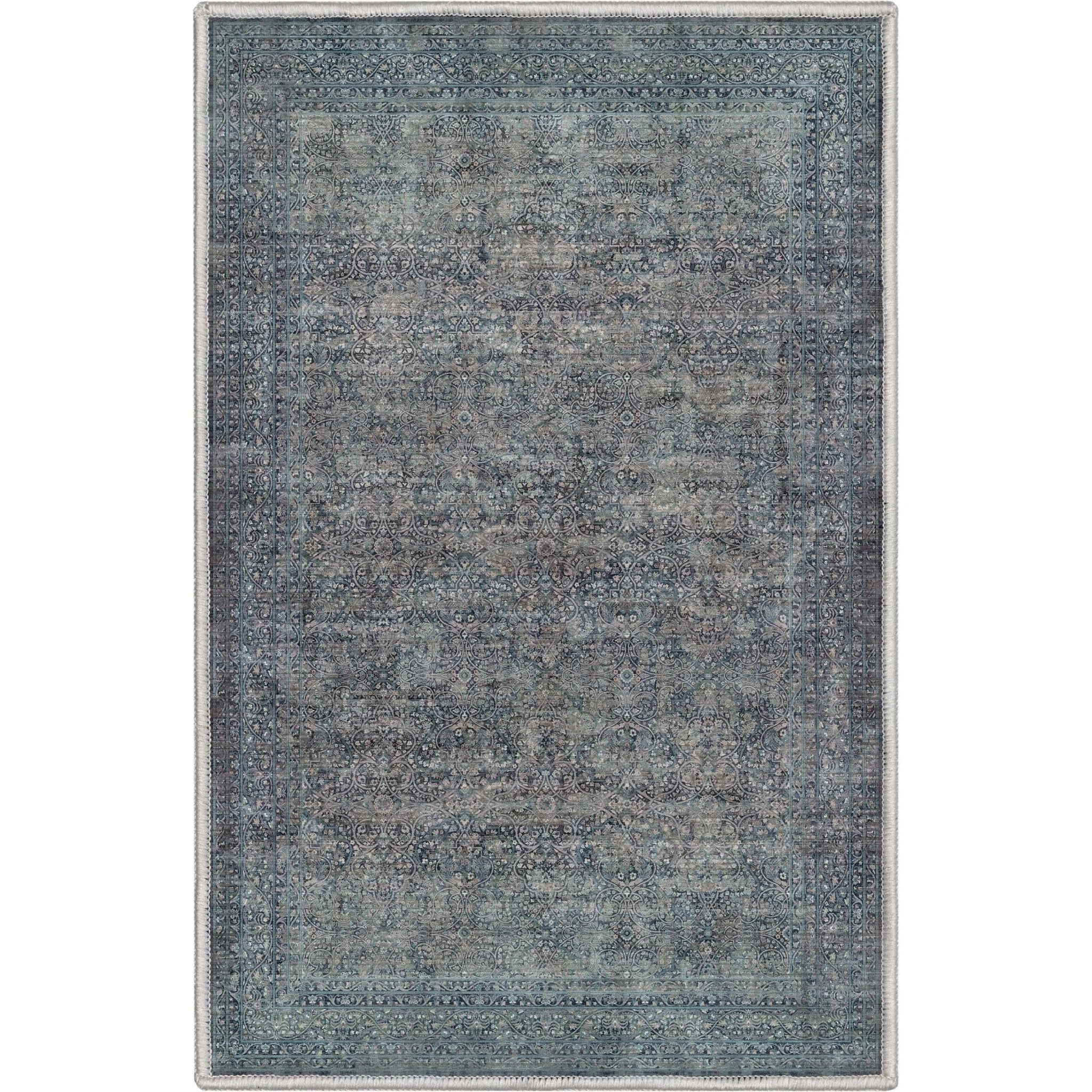 Juliette Vintage Persian Oriental Blue Flat-Weave Rug、mySite、gigharbornorthrealestate