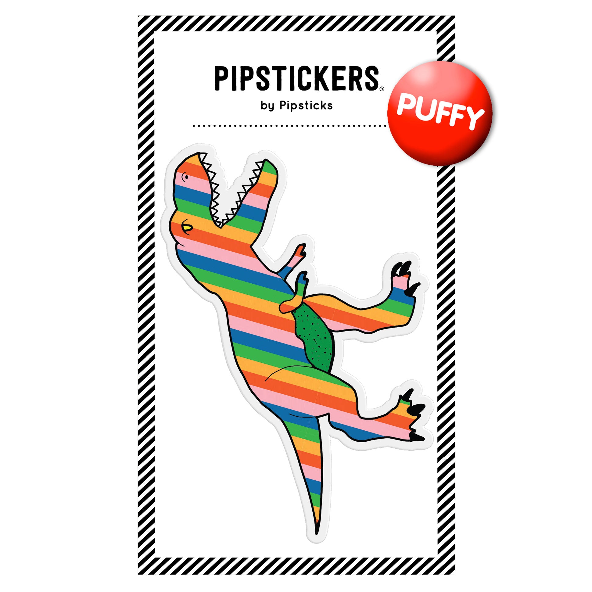  Big Puffy Rainbow T-Rex Sticker、mySite、ghnorth