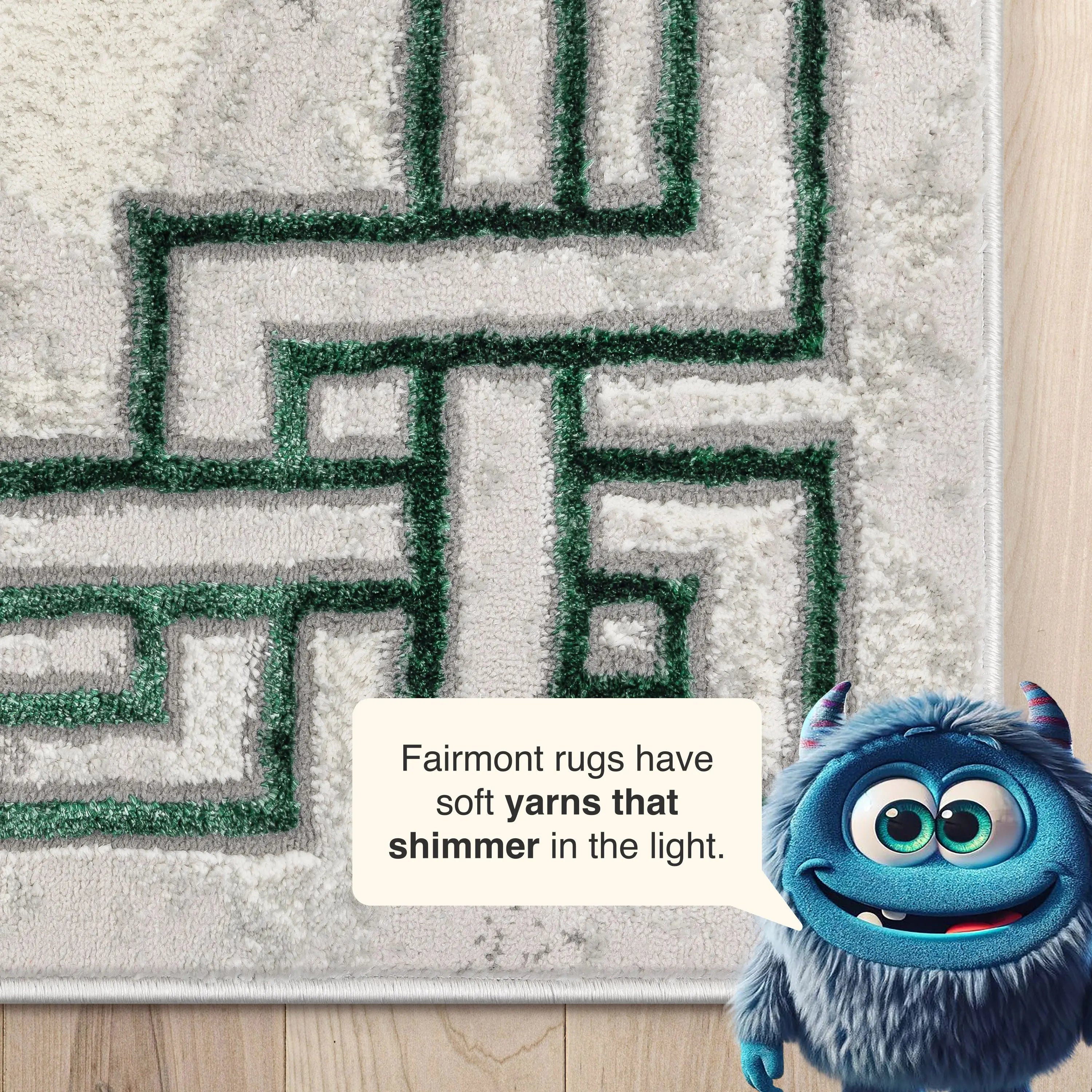 Huntington Retro Marble Border Glam Rug、mySite、gigharbornorthrealestate