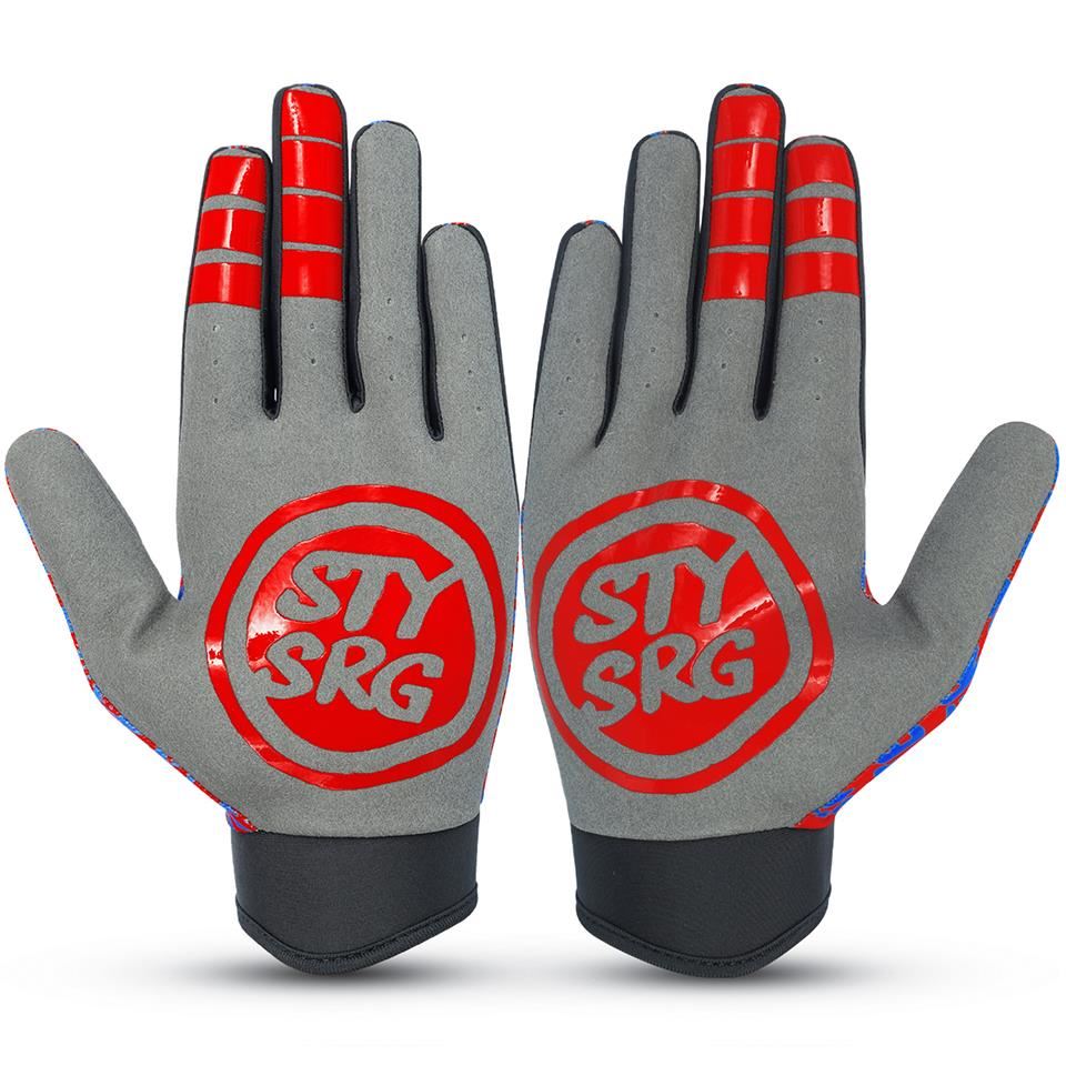  Stay Strong Sketch Gloves - Red/Blue、mySite、merchandisen