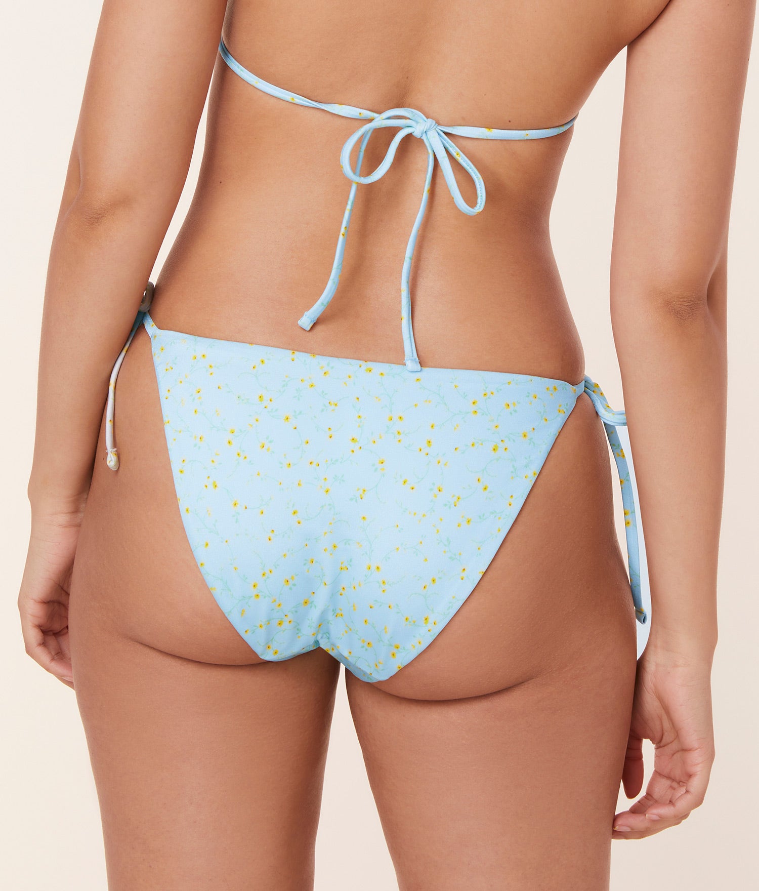  The String Bikini Bottom - Satin - Powder Ditsy Bloom、mySite、ashleygrahame