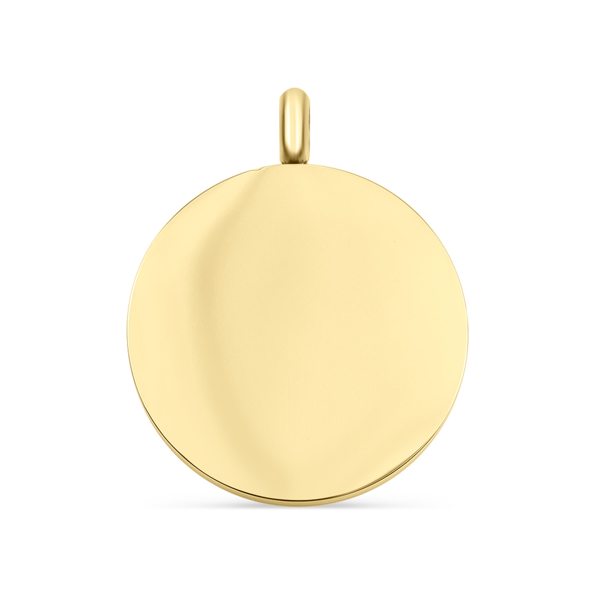 18K Gold PVD Stainless Steel Blank Round Pendant / PDJ0400、mySite、dreamappss