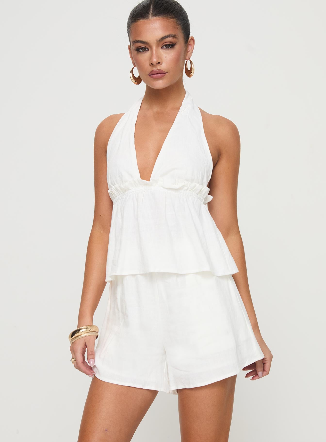 Ease Linen Blend Set White、mySite、solidvoid