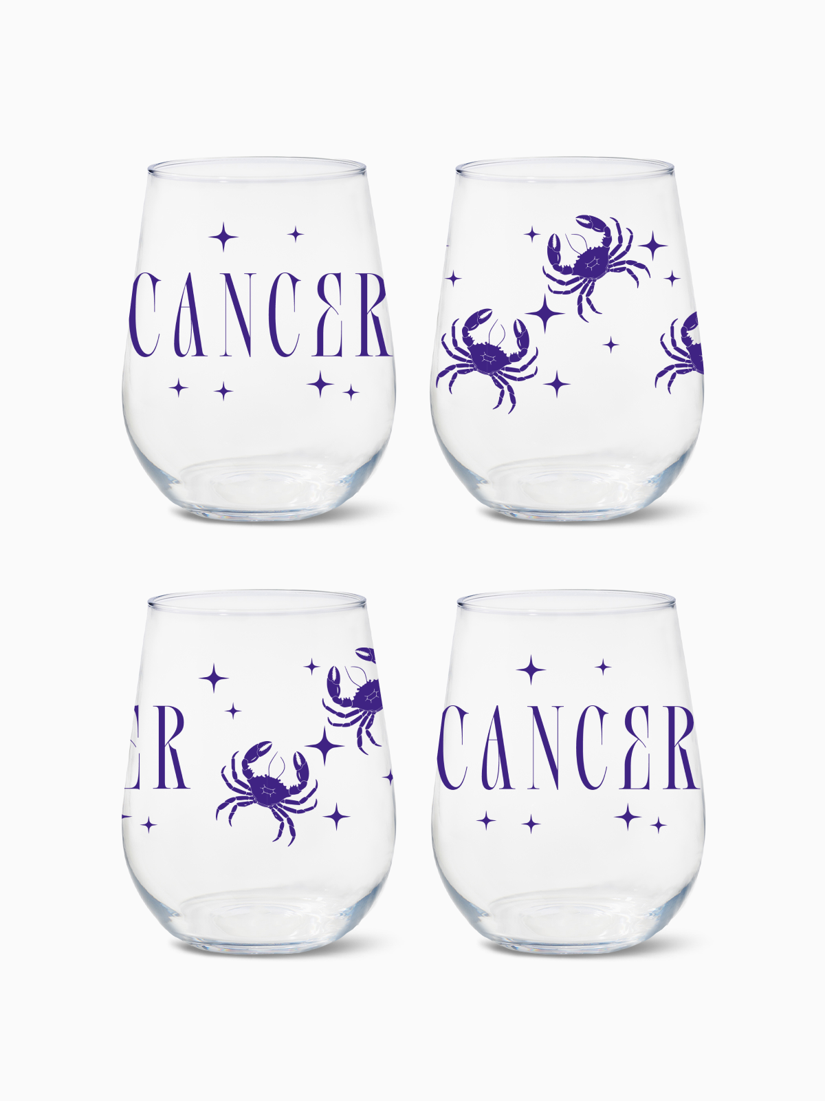 Cancer - RESERVE 16oz Stemless Wine Tritan Copolyester Glass、mySite、camillekostekn
