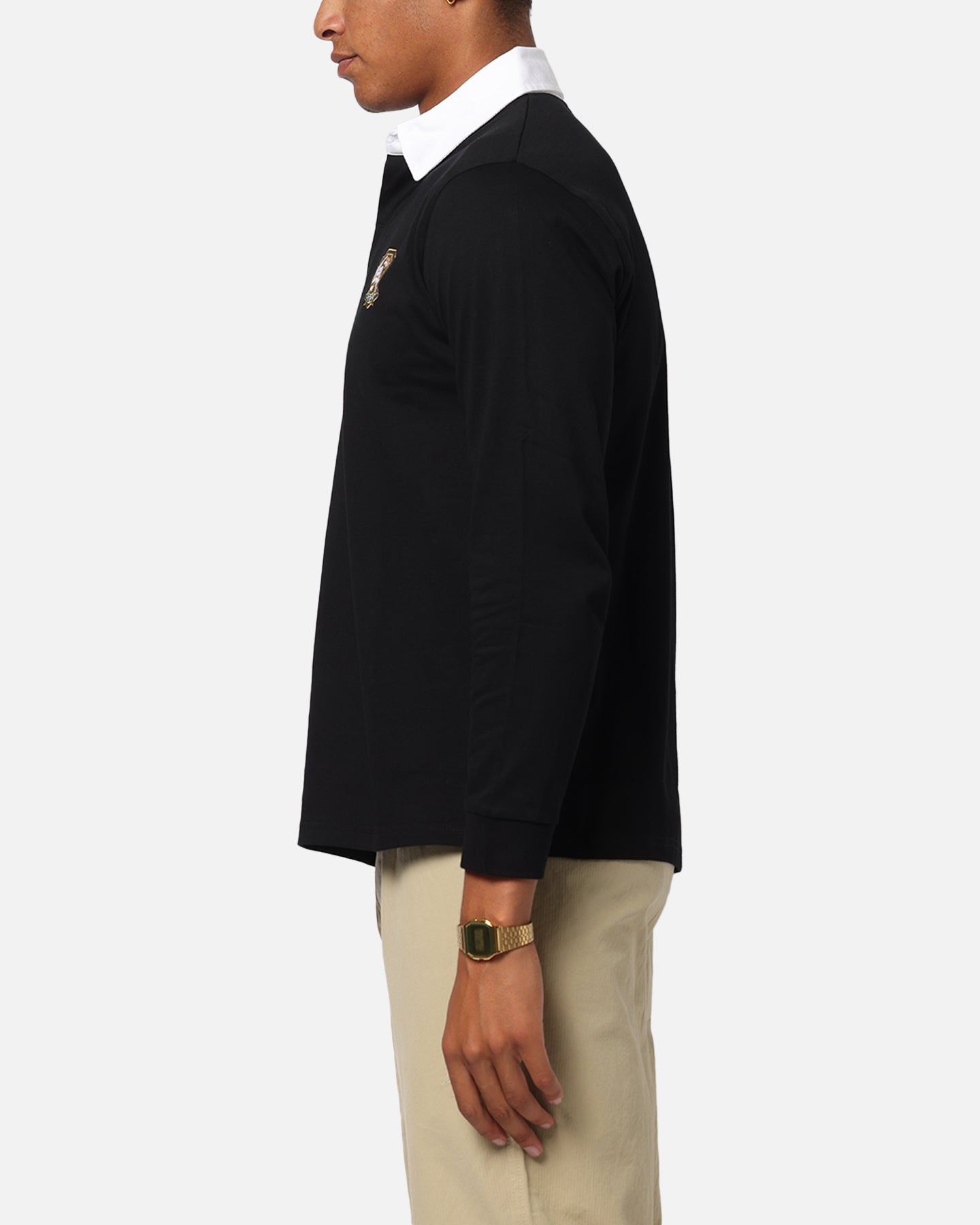 X-Large LA Shield Rugby Polo Shirt Black、mySite、zt4zffjzw