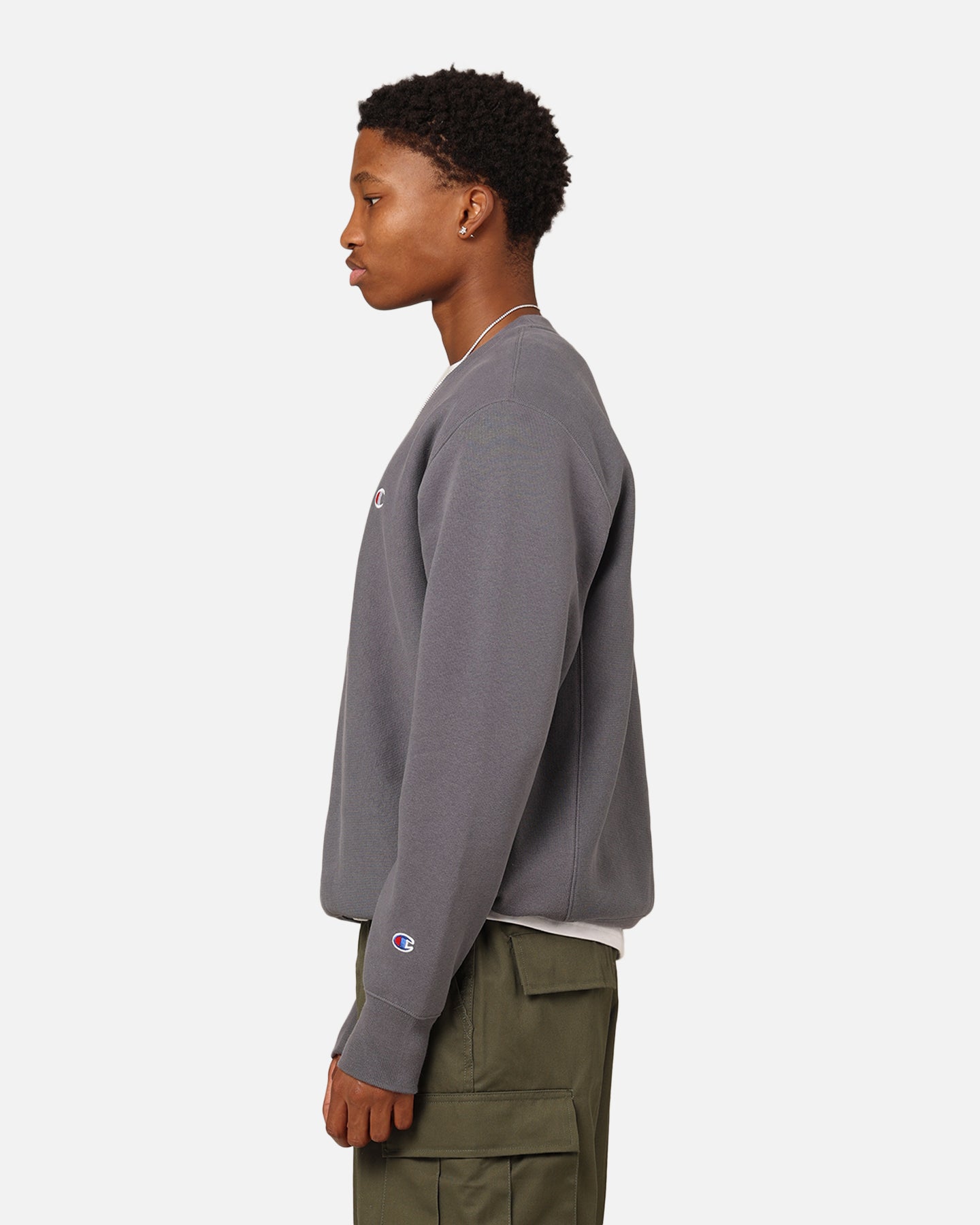 Champion Reverse Weave Small C Crewneck Grey Ocean、mySite、zt4zffjzw