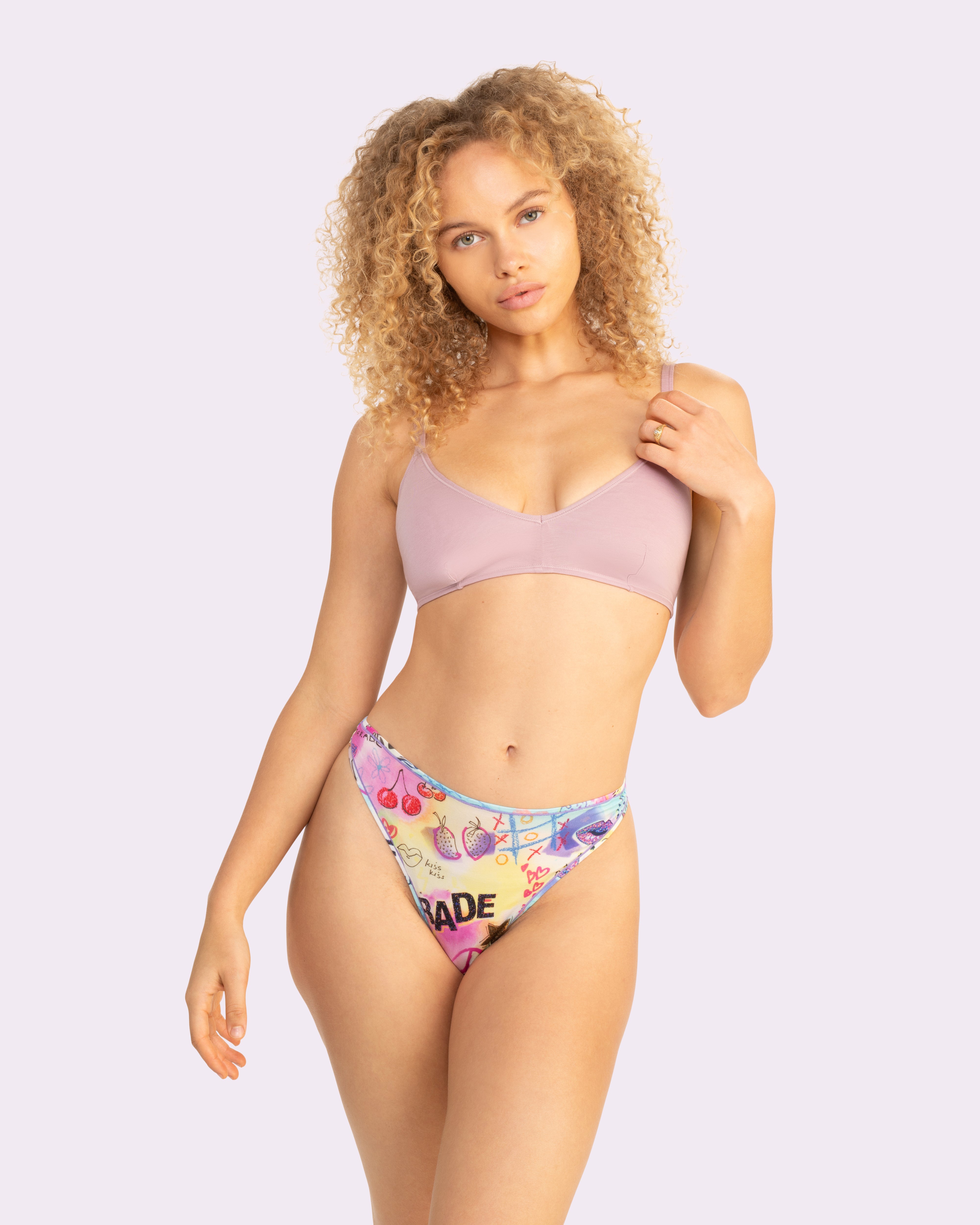 Ultra-Flattering High Rise Thong | New:Cotton (Scribble Notebook)、mySite、bengalsvssteelers