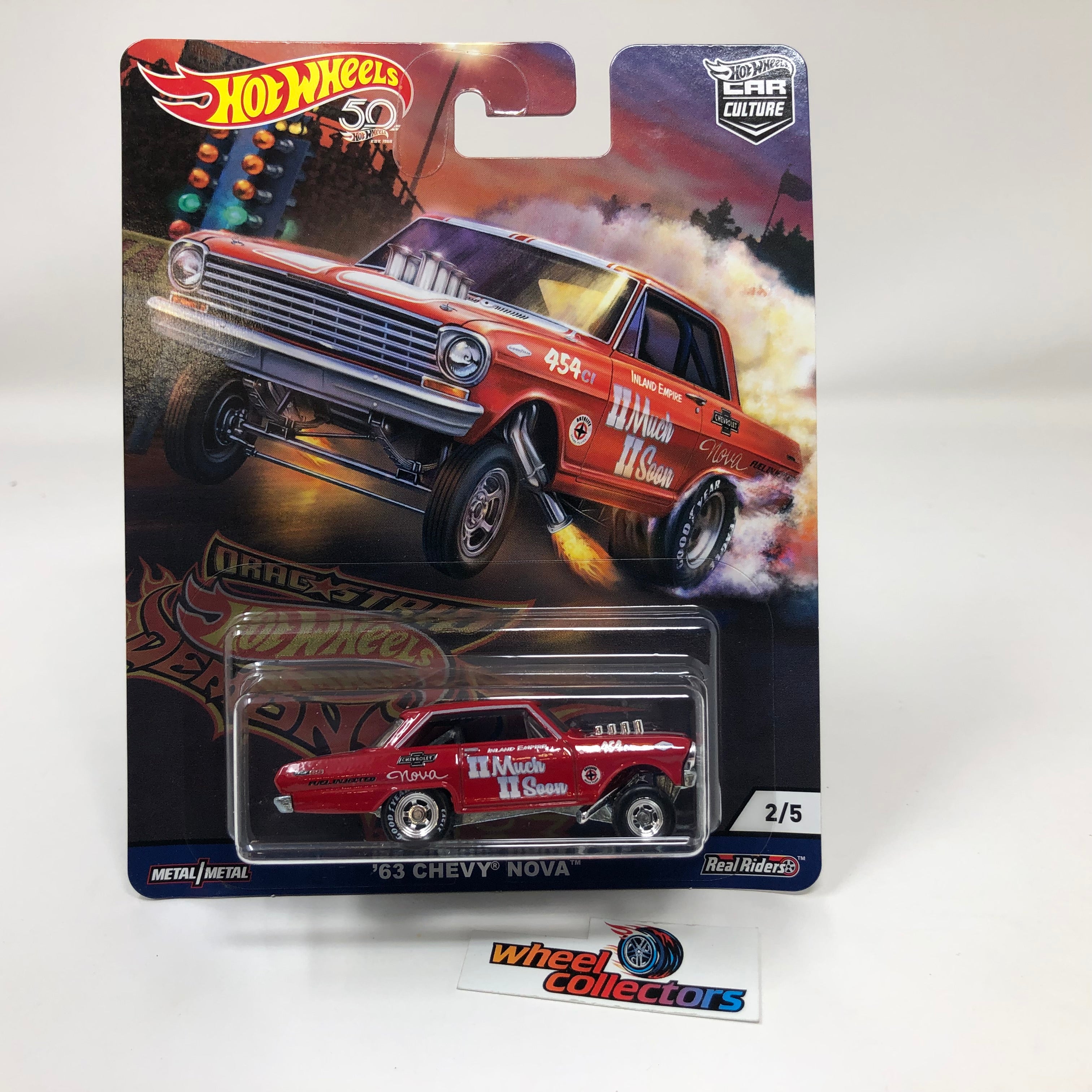 '63 Chevy Nova * RED * Hot Wheels DRAG STRIP DEMONS Car Culture、mySite、hgirdovlk