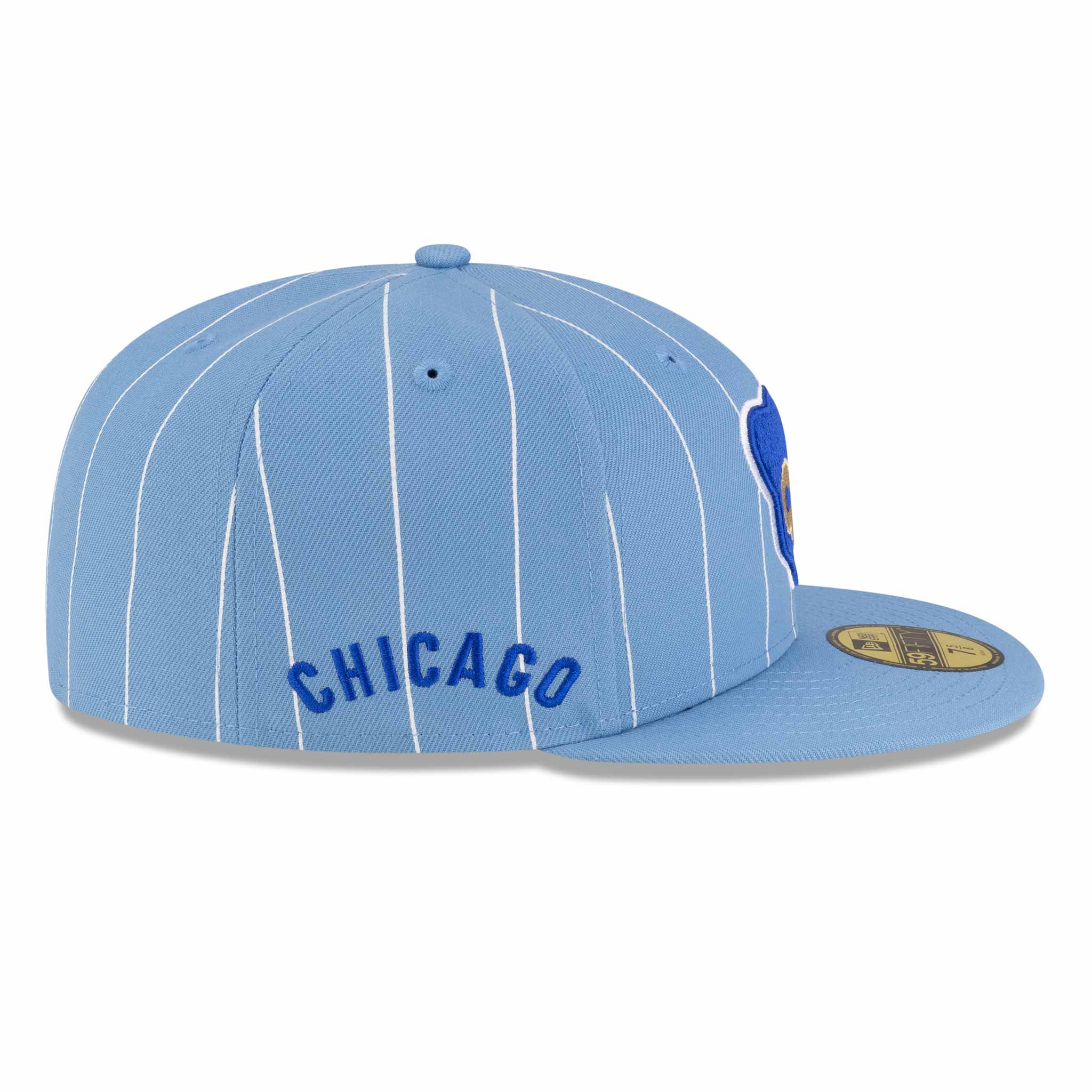 Chicago Cubs New Era 59FIFTY Baby Blue 1969 Bear Pinstripe Fitted Cap、mySite、vikingsvslions