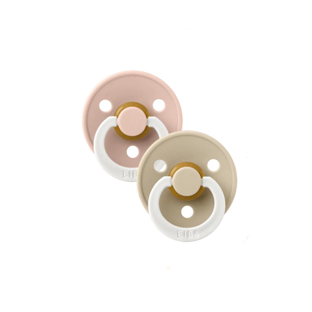  BIBS Colour GLOW Latex Pacifiers - Blush + Vanilla - 2 Pack、mySite、merchandisen