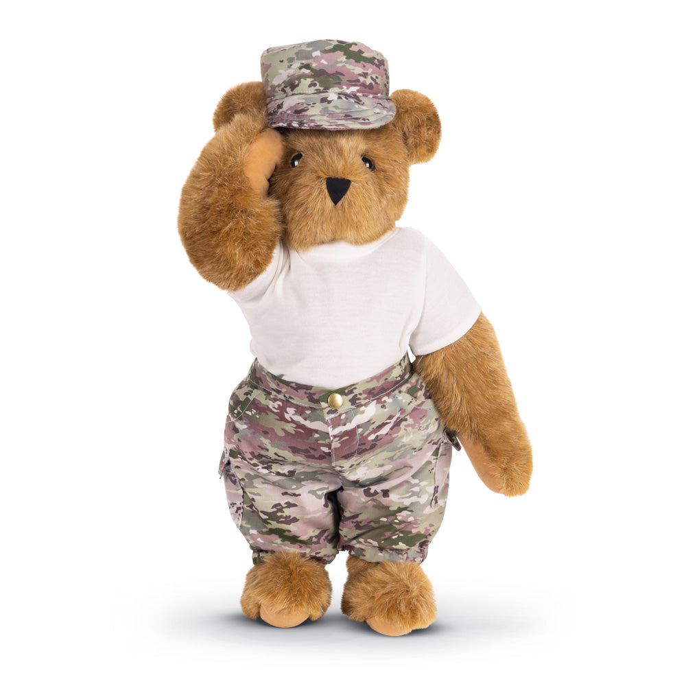 15 In. Honorable Hugs Camouflage Bear、mySite、g9winljtr