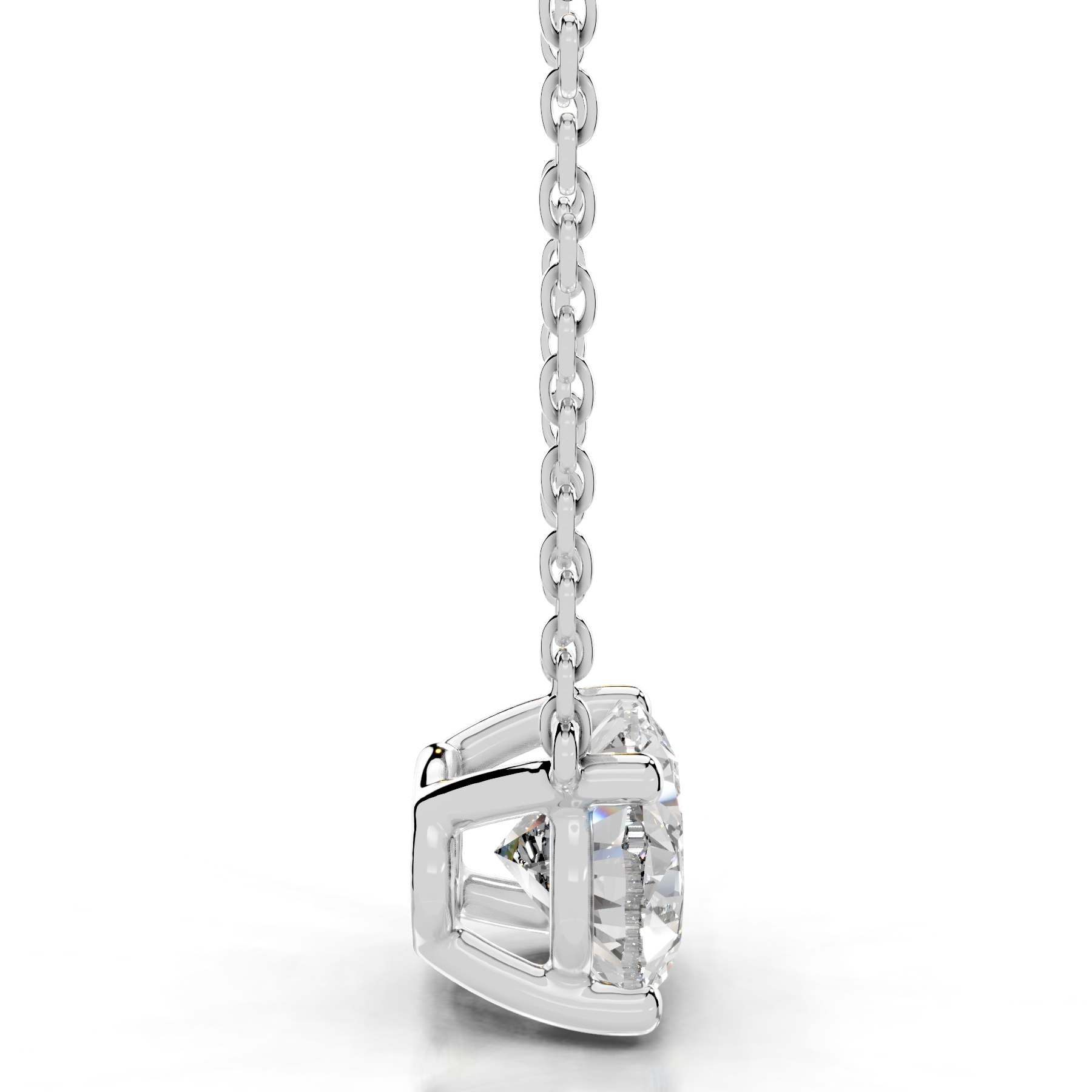 Clmence Lab Grown Diamond Pendant (2 Carat) -18K White Gold、mySite、hinf8tx79