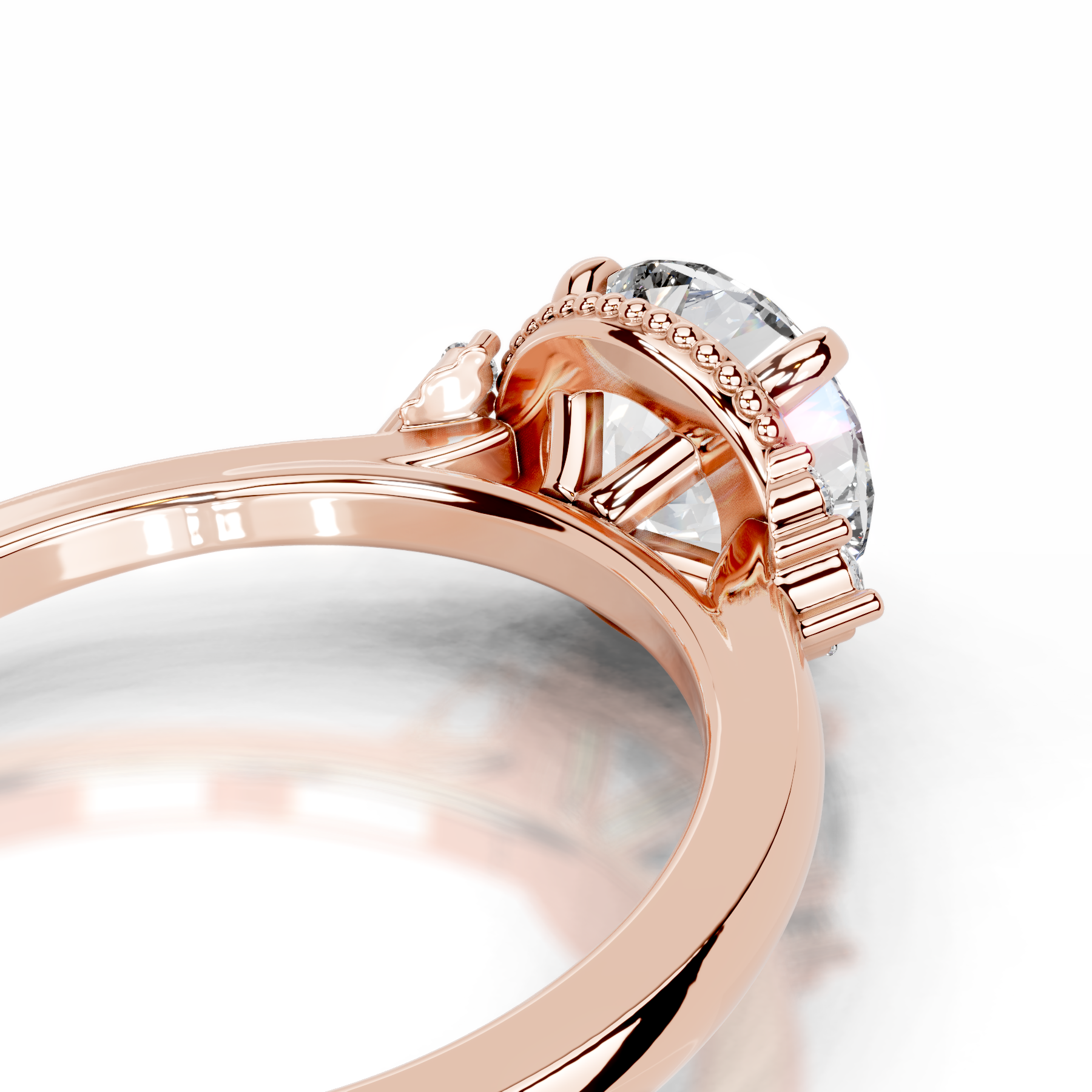 Natasha Diamond Engagement Ring (2.10 Carat) -14K Rose Gold、mySite、hinf8tx79