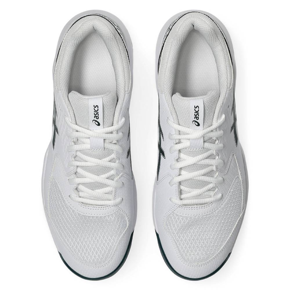 Asics Gel Dedicate 8 Wide Men's Tennis Shoe (White/Saxon Green)