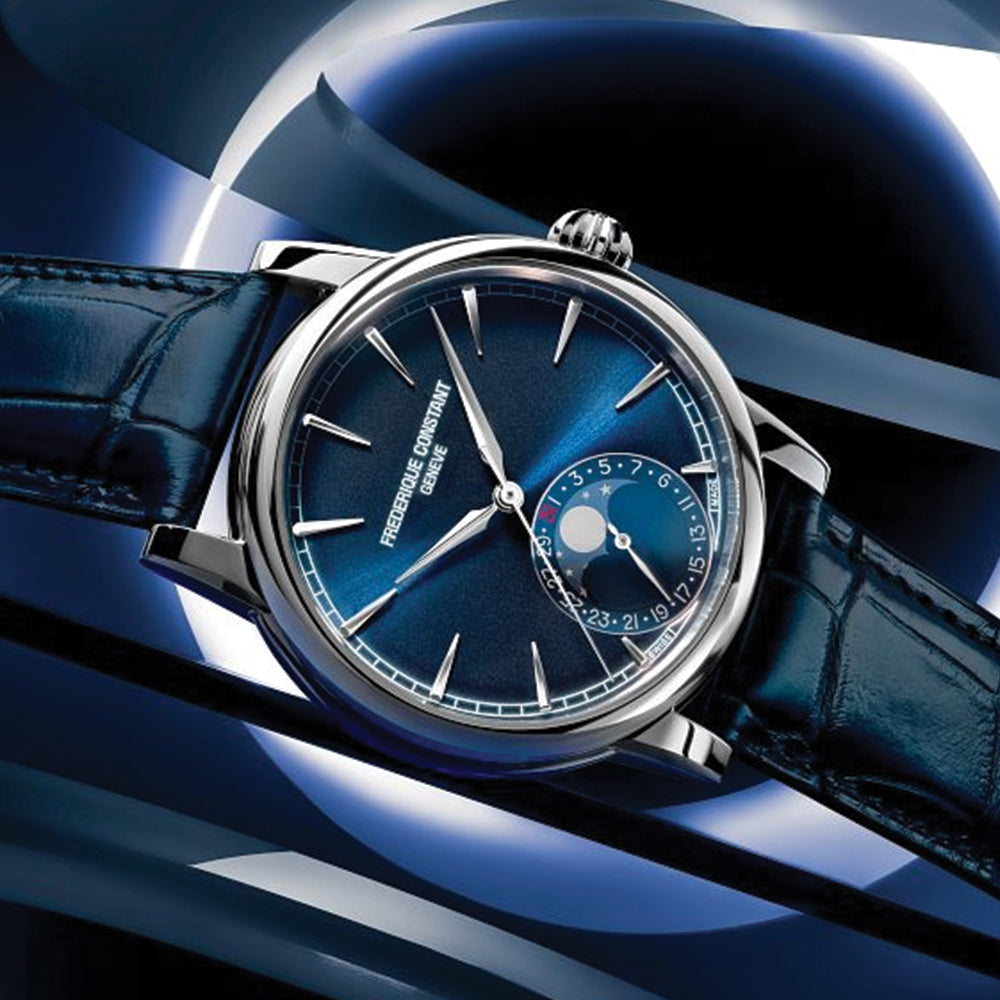  Manufacture Classic Moonphase Date Automatic 40mm - Blue on Leather Strap