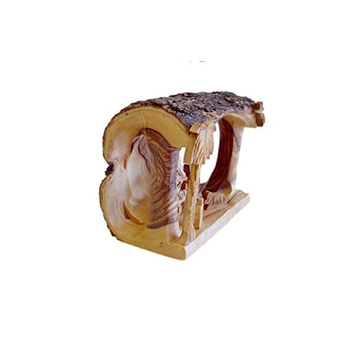 Olive Wood Bethlehem Cave Nativity-Large (5.5Hx7.5W)、mySite、topwebapps