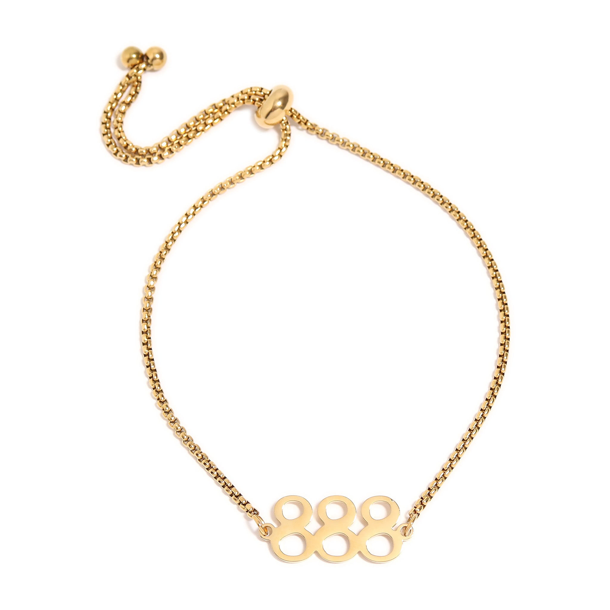 18K Gold PVD Stainless Steel Angel Number Bracelet / BRJ1003、mySite、dreamappss