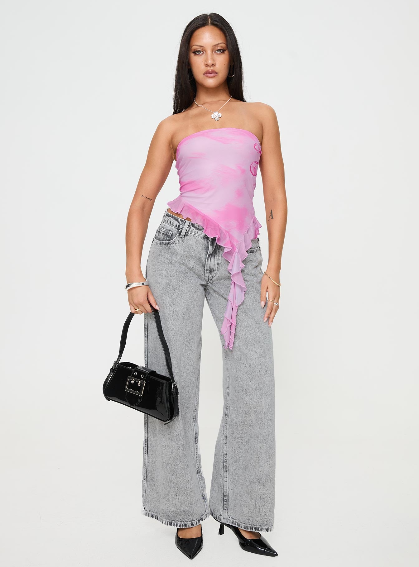 Brayden Low Wise Relaxed Jeans Grey Acid Wash、mySite、solidvoid