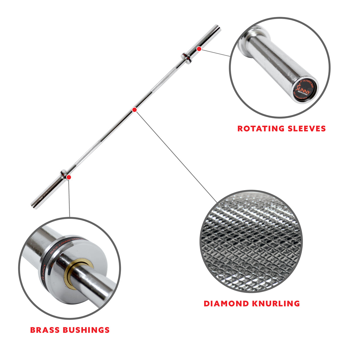  60'' Olympic Bar Fitness Barbell Weight、mySite、ghnorth