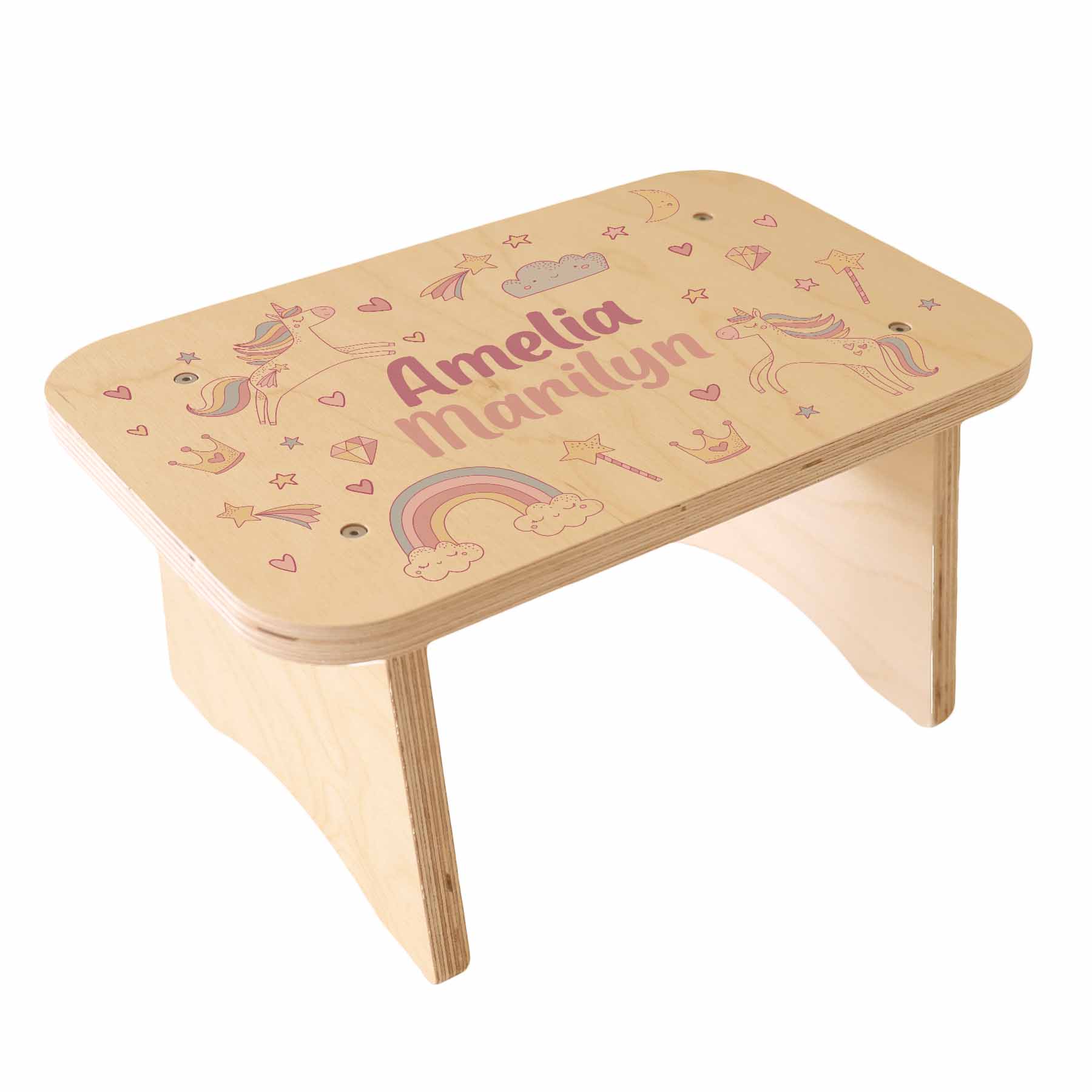  Kids Personalized Step Stool | Unicorn Dreams、mySite、layawaytickets
