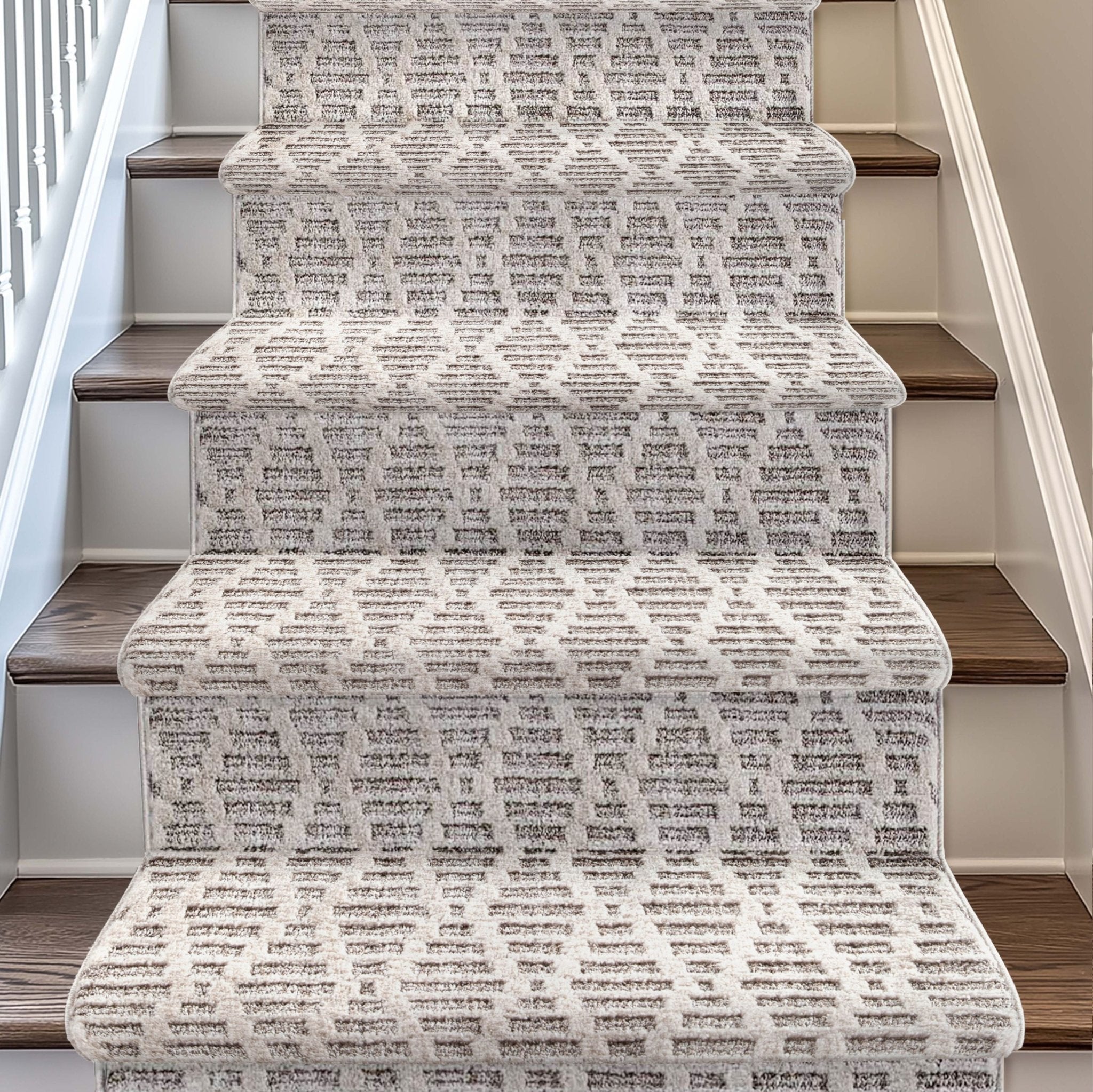 Custom Size Runner Babylon Moroccan Trellis Taupe Choose Your Width x Choose Your Length Hallway & Stair Runner Rug、mySite、gigharbornorthrealestate