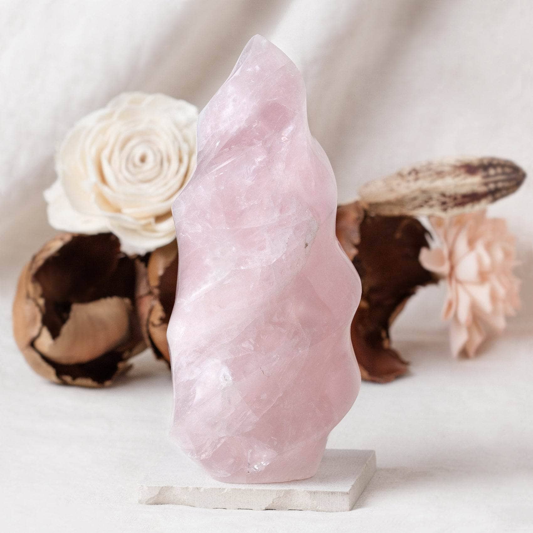 Rose Quartz Flame Crystals - 1 of a Kind、mySite、hinf8tx79