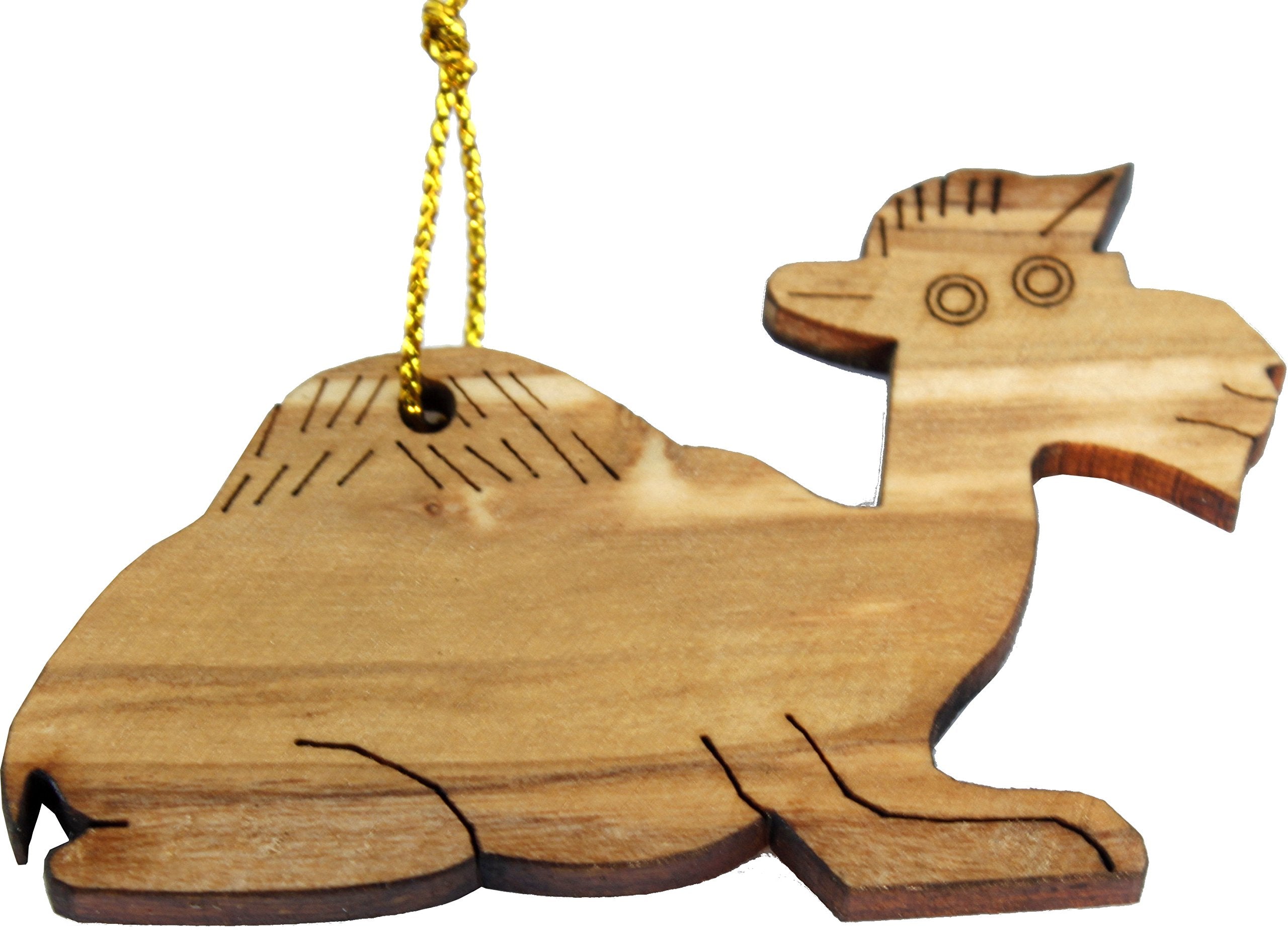  Wood hanging decoration / Christmas Ornament - Sitting Camel carved by hand ( 6.5 or 2.5 Inches )、mySite、elrpsem3k