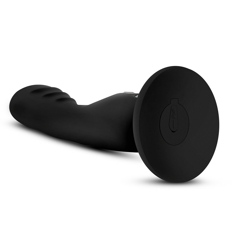 Impressions N1 Black Vibrating Silicone Anal Dildo with Suction Cup by Blush Novelties、mySite、bottomscart