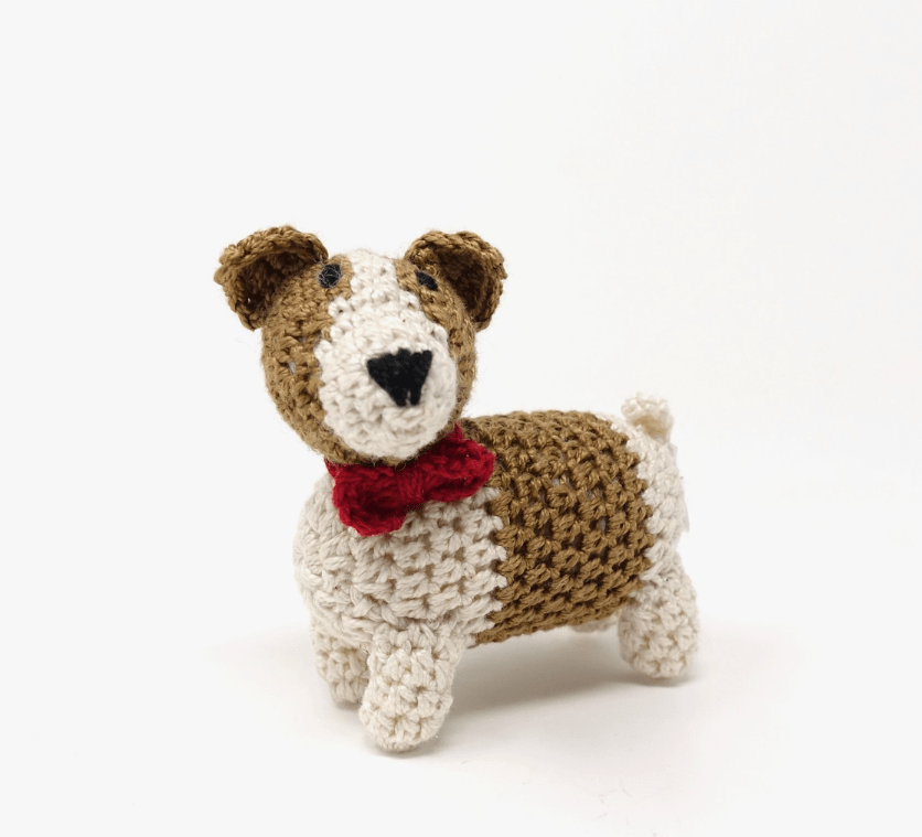 Jack Russell Terrier Handknit Christmas Ornament Fair Trade、mySite、g9winljtr