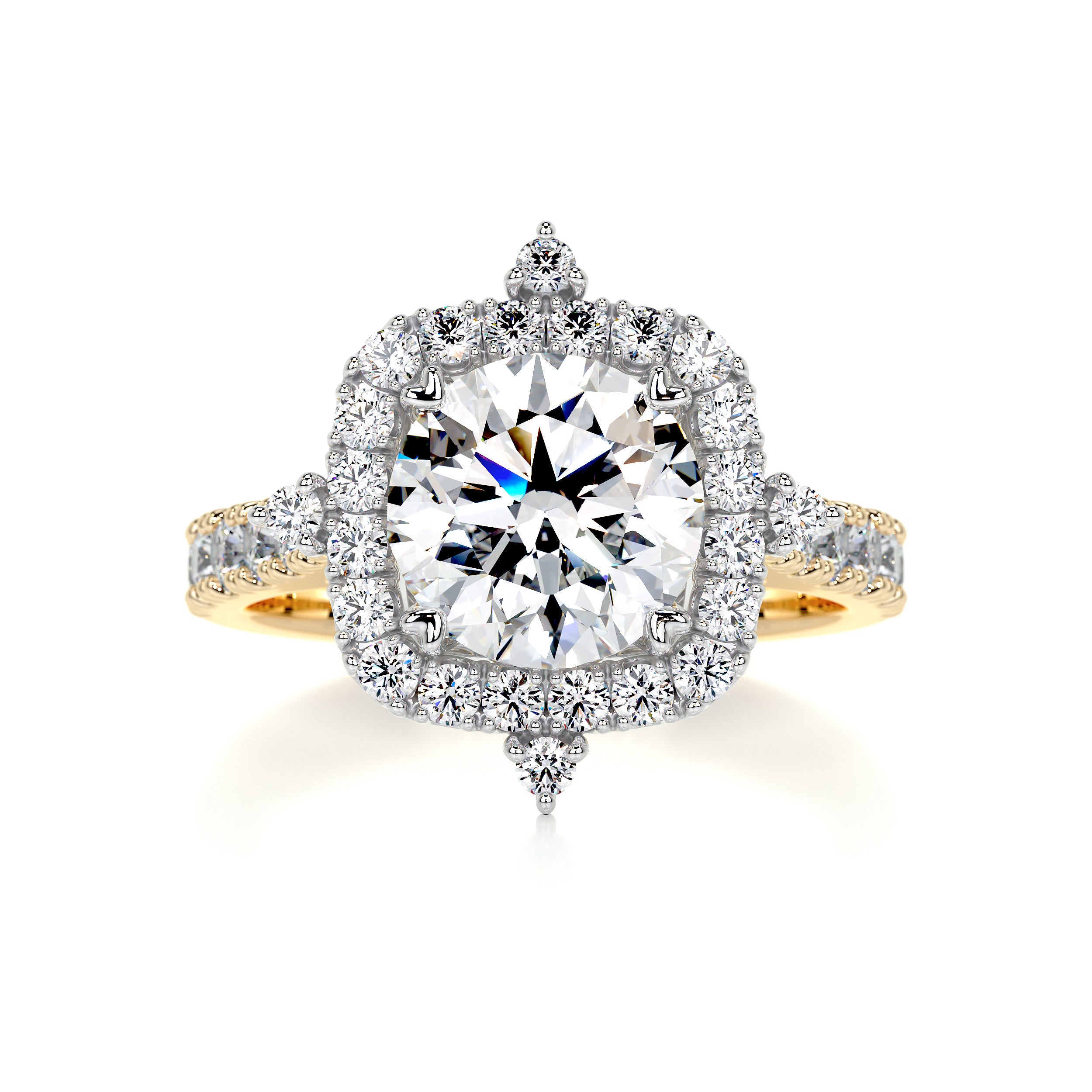 Francesca Diamond Engagement Ring -18K Yellow Gold、mySite、hinf8tx79