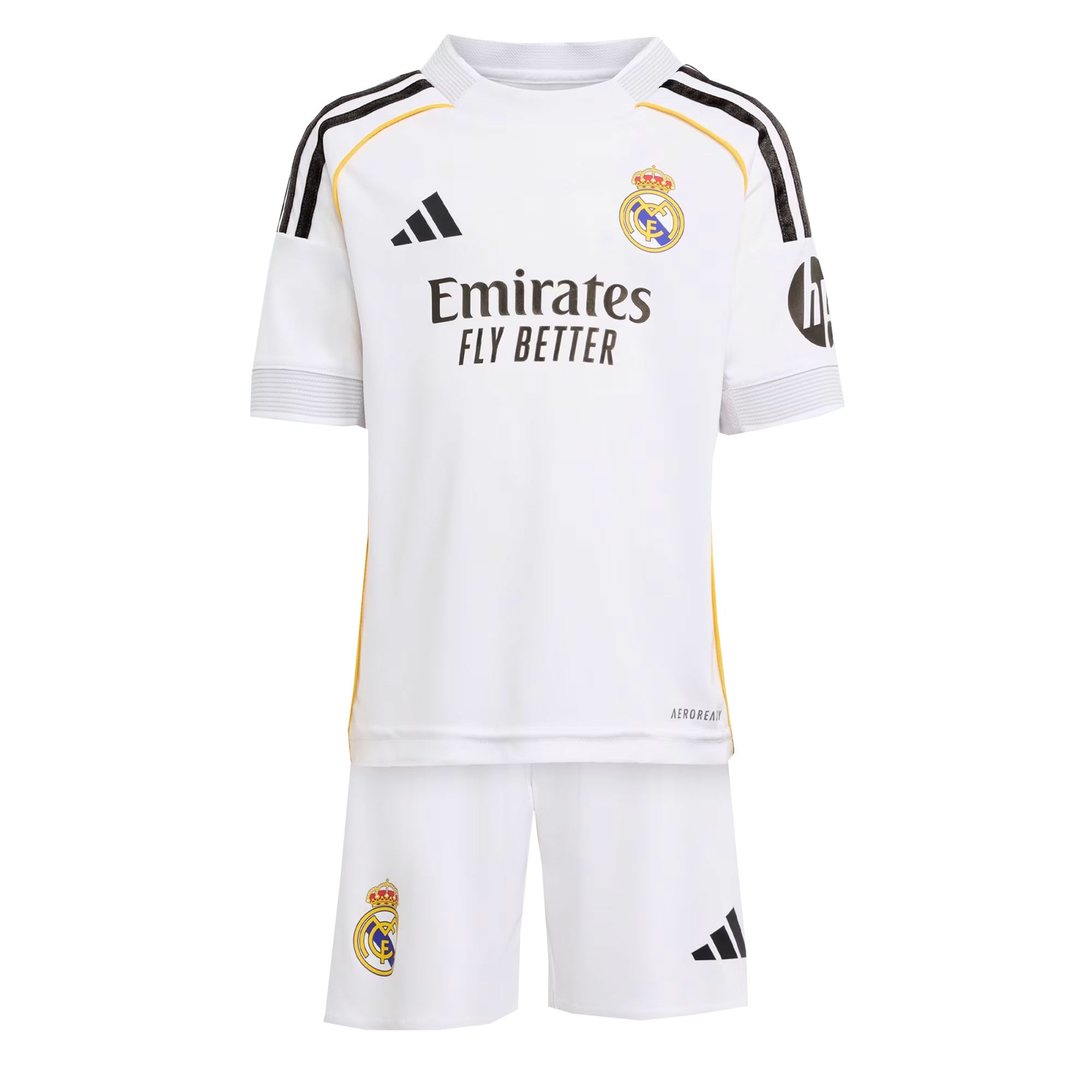 adidas Kids Real Madrid 2025/26 Home Mini Kit White、mySite、noshort