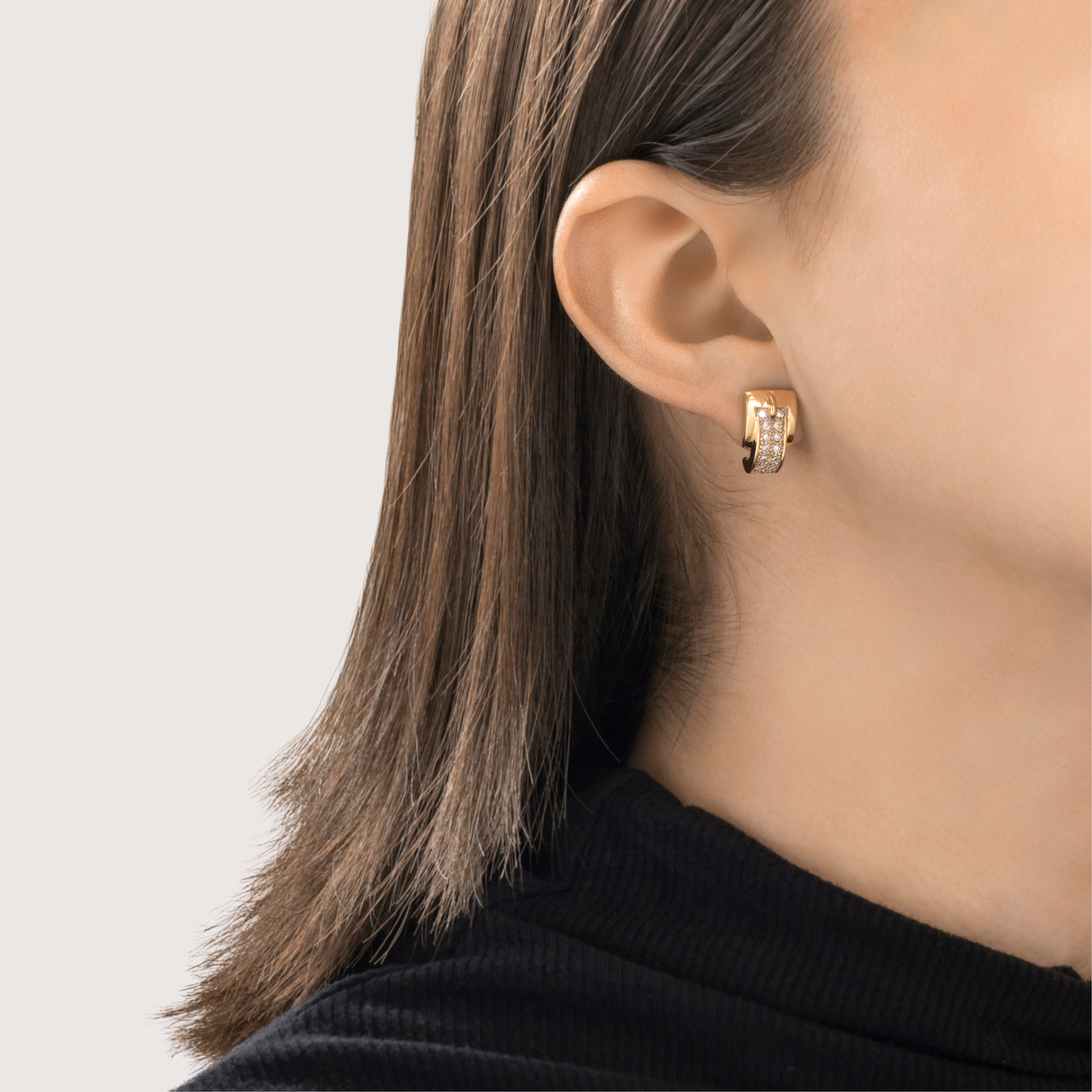 Vintage 14k Yellow Gold .43cttw Diamond Buckle Stud Earrings、mySite、hinf8tx79