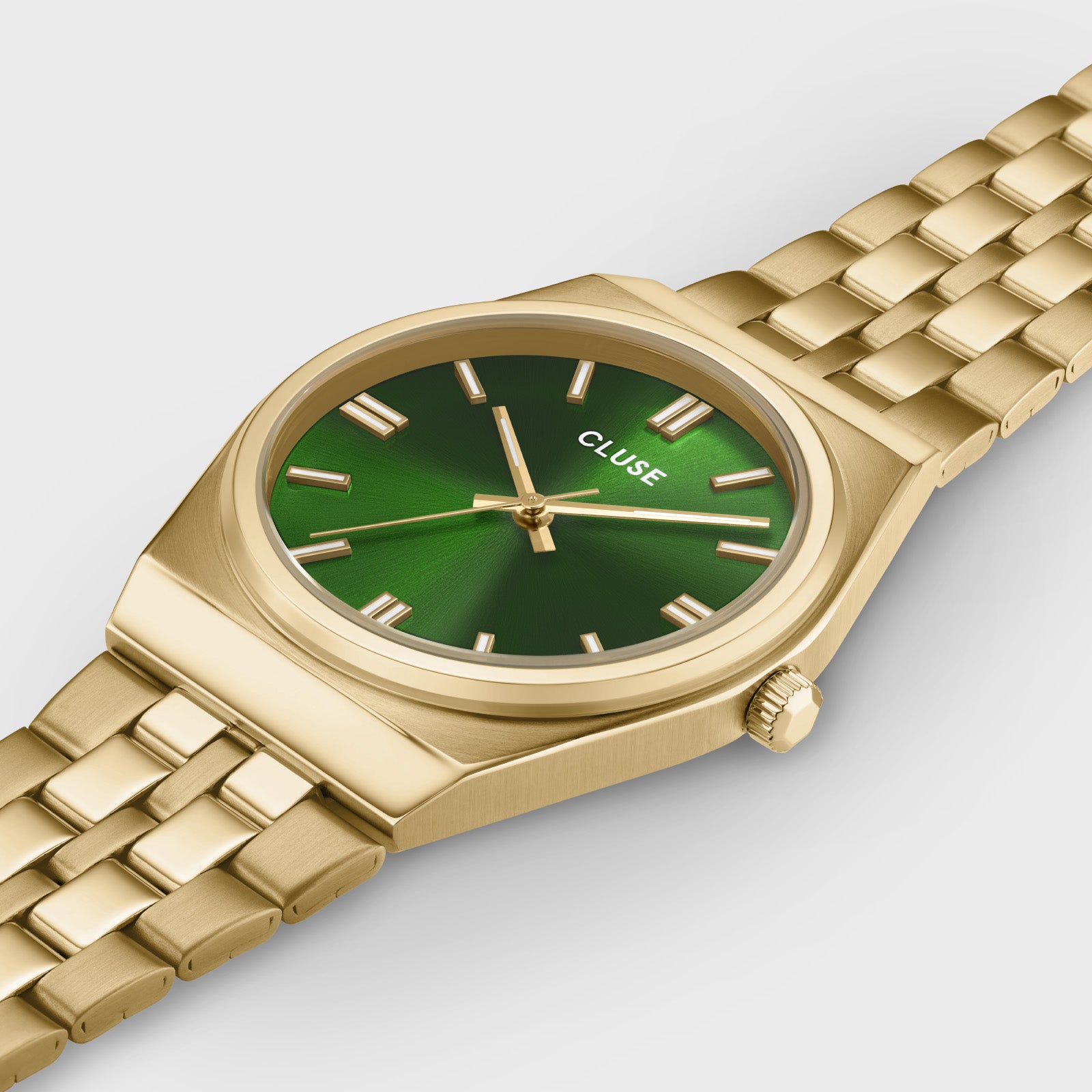 Retro 70's Watch Steel, Forest Green, Gold Colour、mySite、botmansion