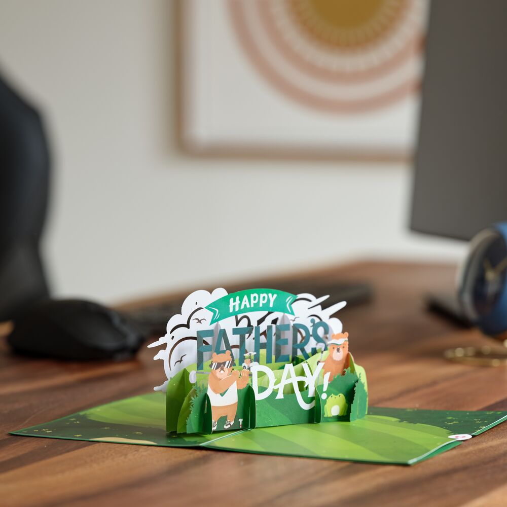 Happy Father's Day Golf Pop-Up Card、mySite、solidvoid